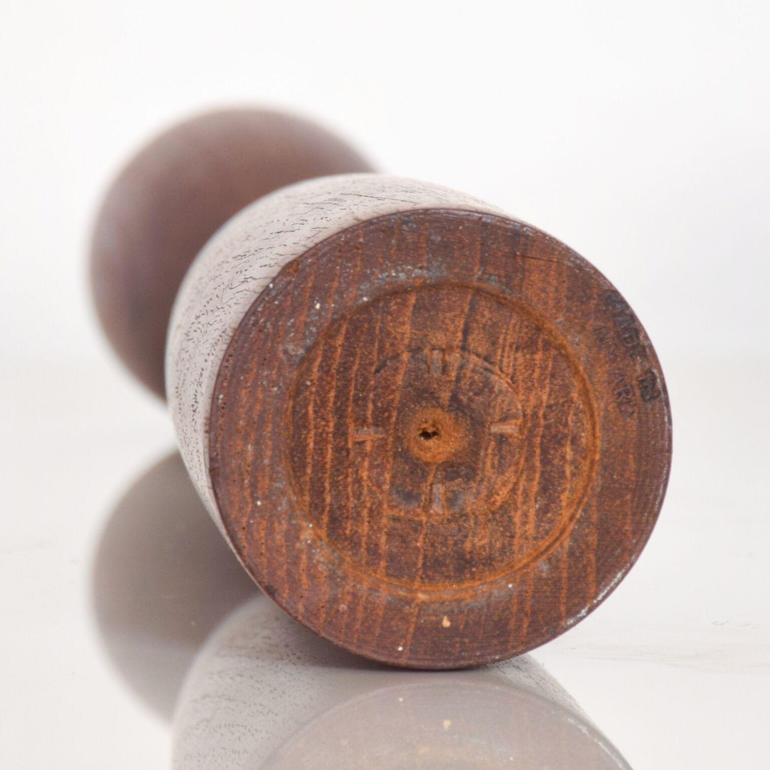Mid-20th Century Danish Modern Teak Taper Candleholder Sculptural Tulip