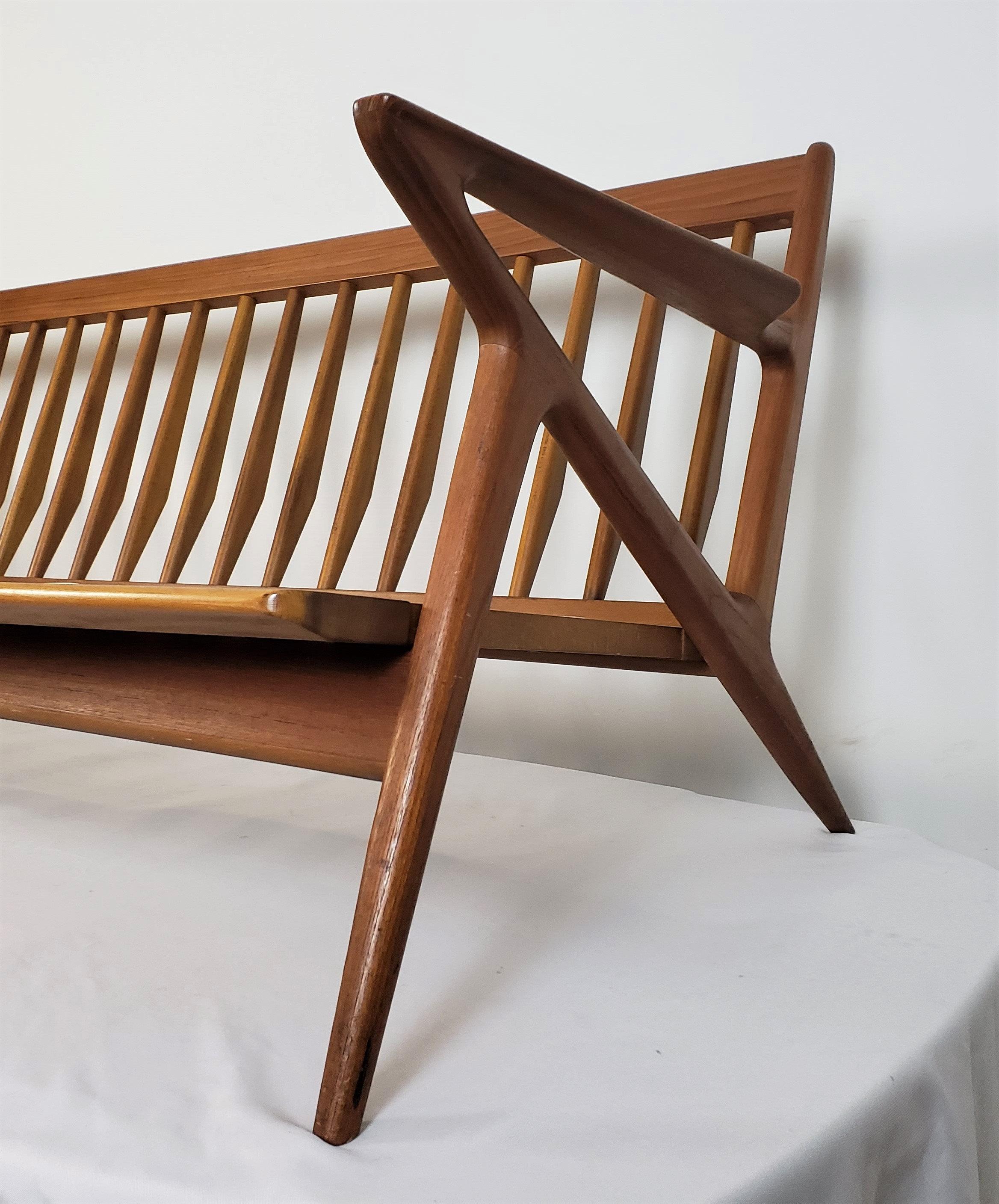 Scandinavian Modern Danish Modern Teak Three-Cushion Z Sofa by Poul Jensen for Selig