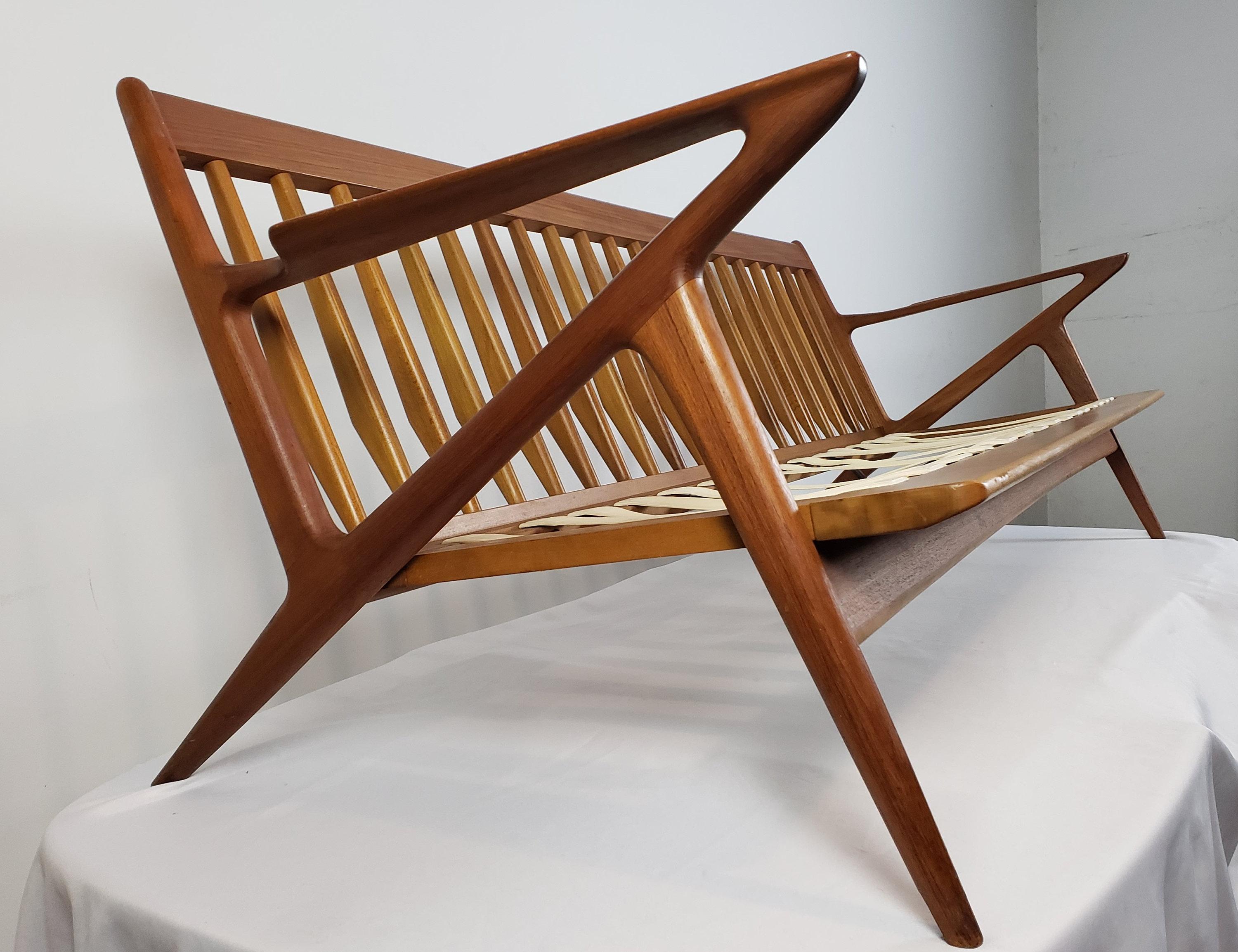 Danish Modern Teak Three-Cushion Z Sofa by Poul Jensen for Selig 2