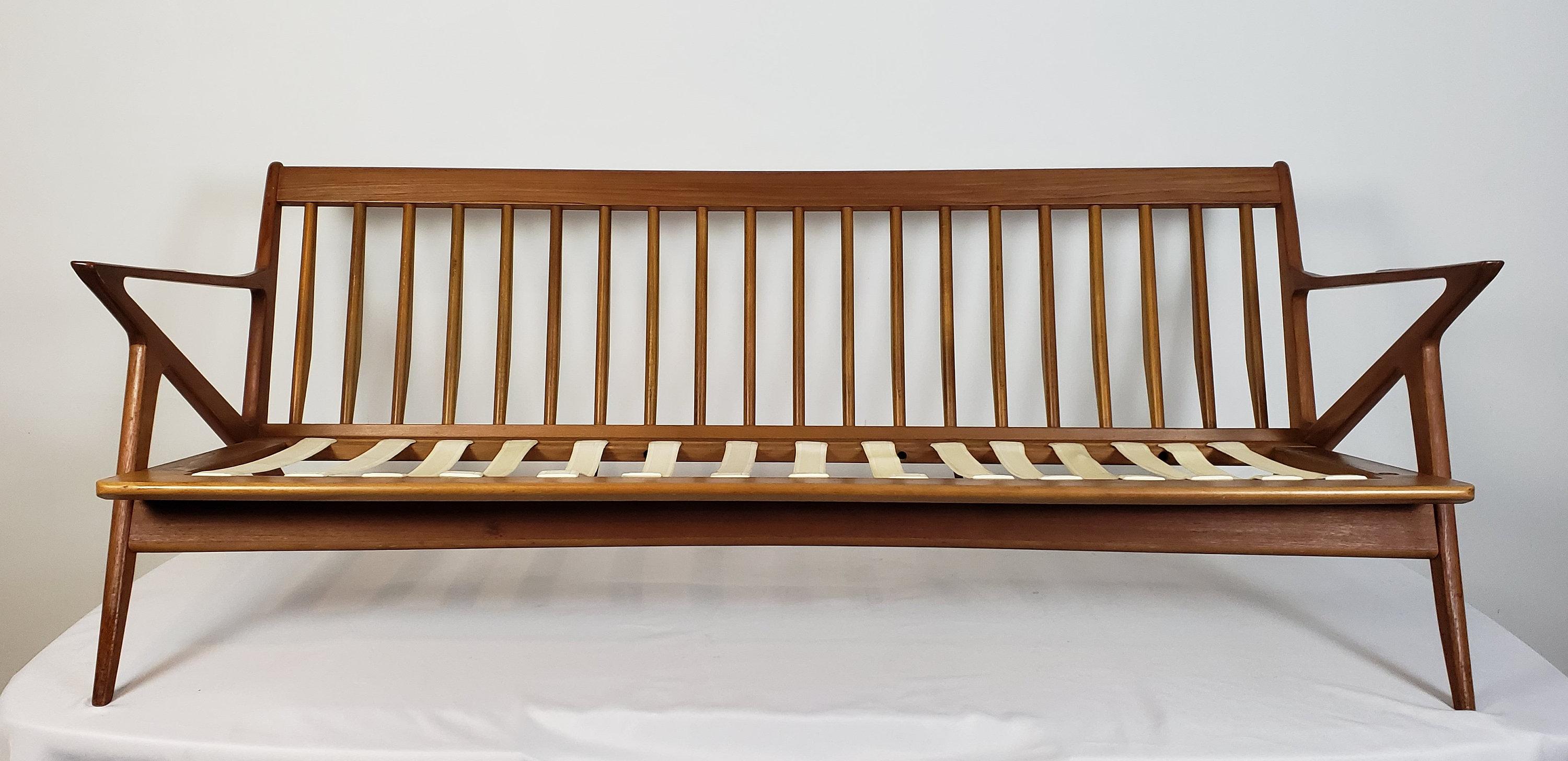 Danish Modern Teak Three-Cushion Z Sofa by Poul Jensen for Selig 3