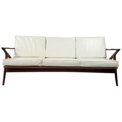 Danish Modern Teak Three-Cushion Z Sofa by Poul Jensen for Selig