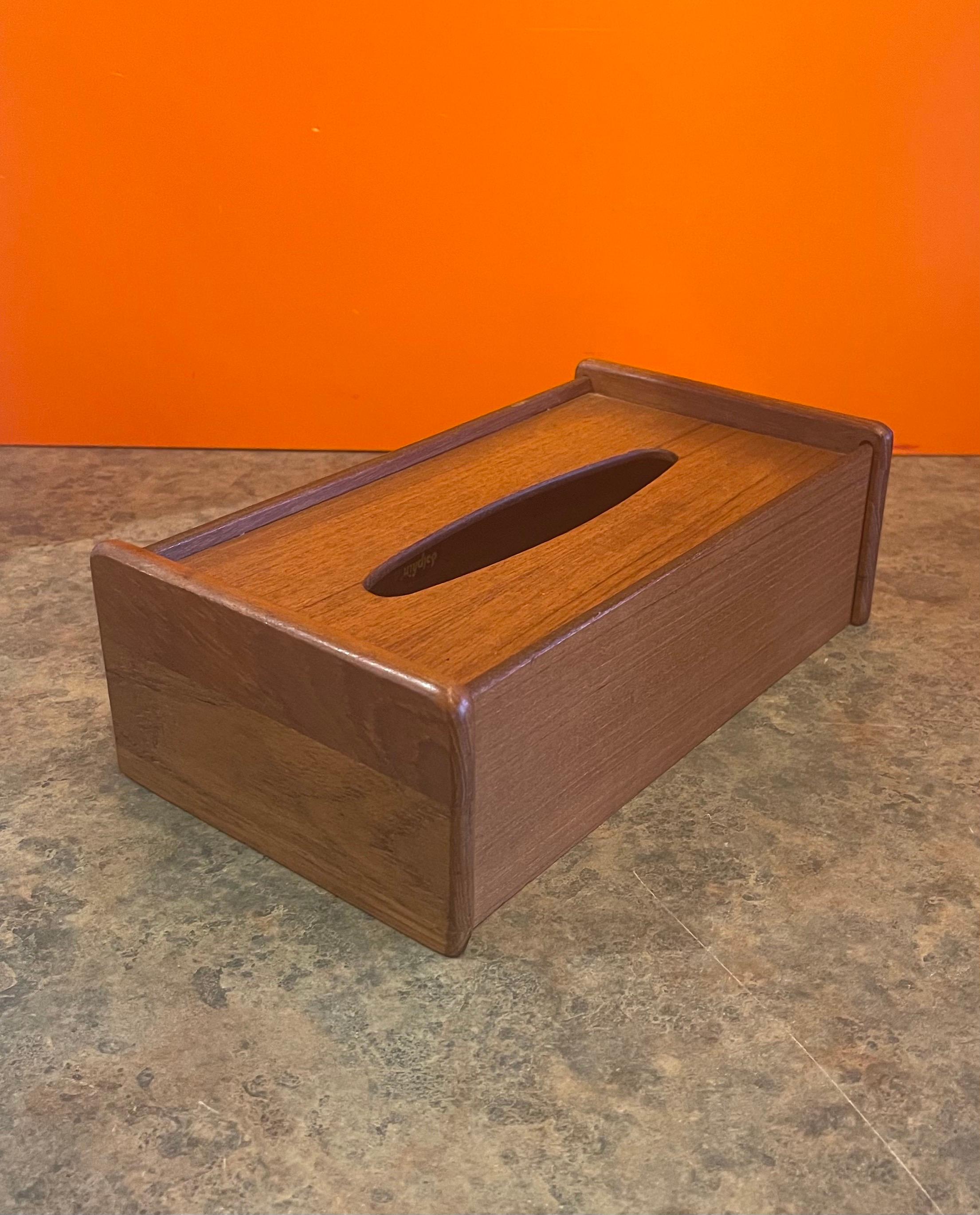 Mid-Century Modern Danish Modern Teak Tissue Box Cover