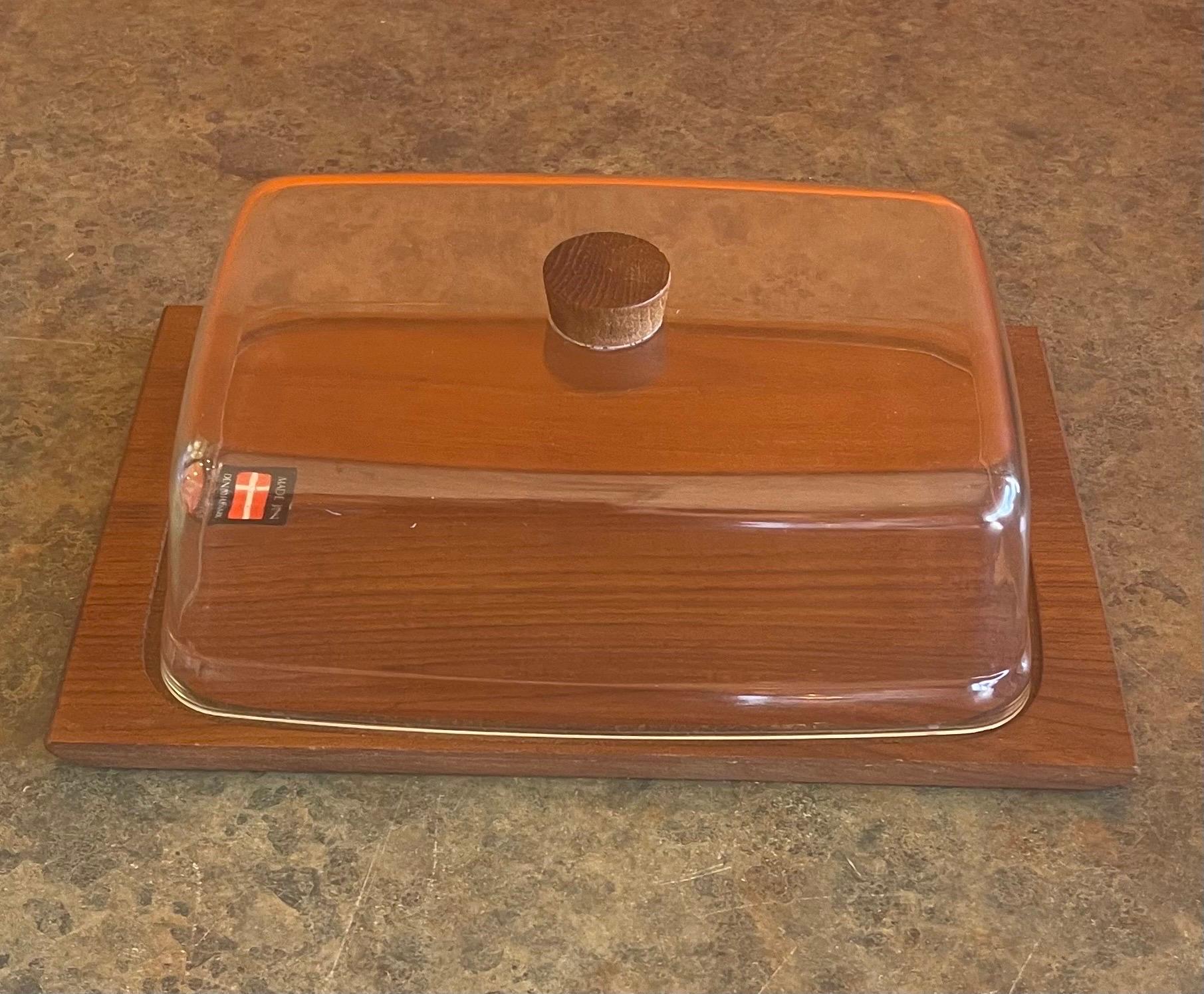 Danish Modern Teak Tray / Cheese Board with Dome Lid.ivnl__ For Sale 3