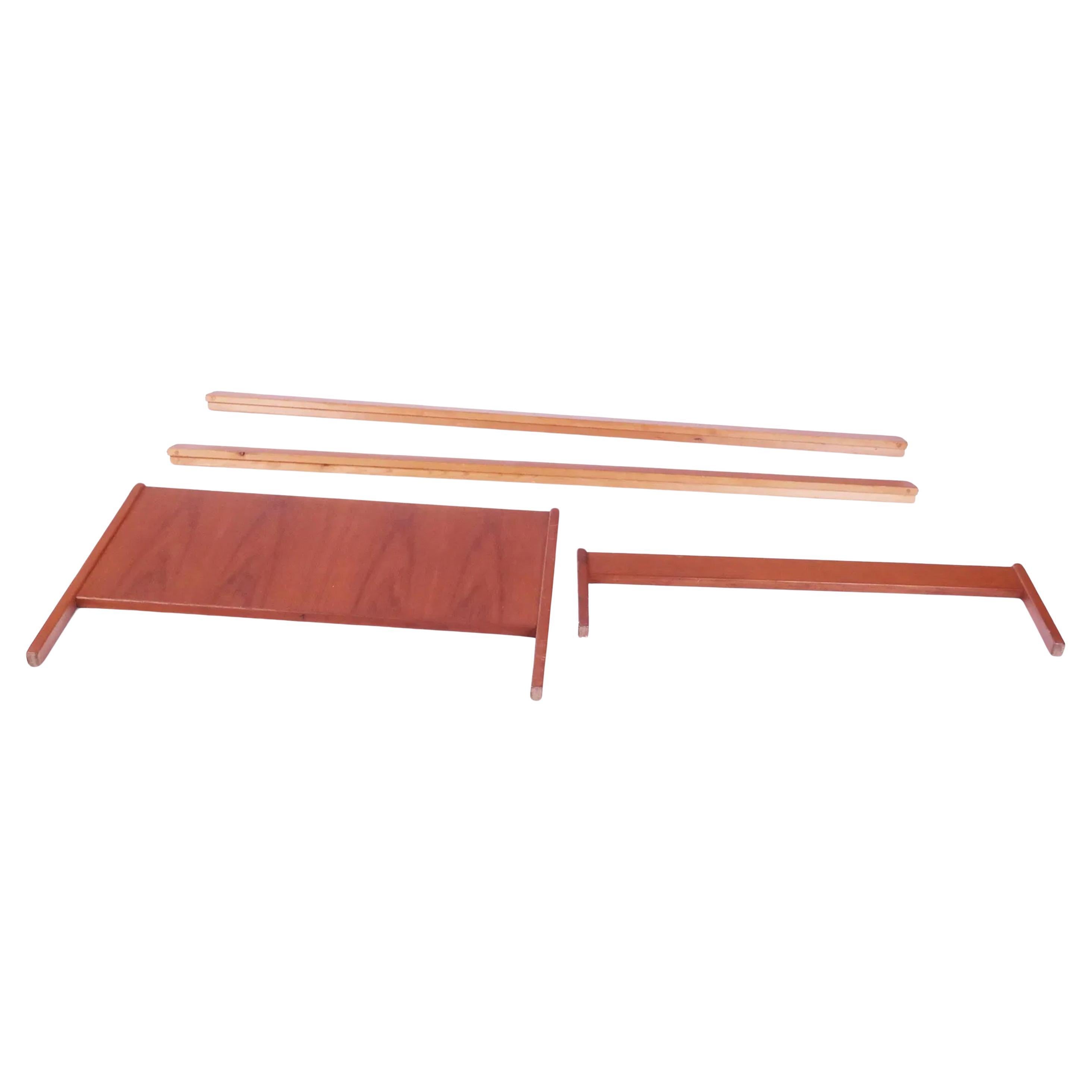Danish Modern teak twin size bed frame with headboard and footboard In Good Condition For Sale In Brooklyn, NY
