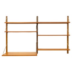 Parete attrezzata moderna danese in teak a due sponde