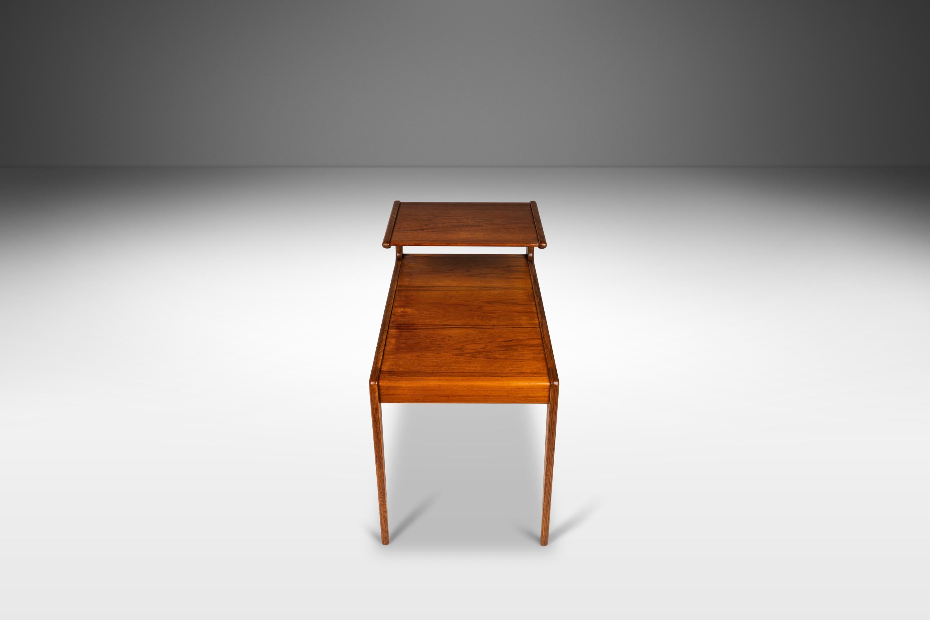Wood Danish Modern Teak Two-Tier Side Table by Kurt Østervig for Jason Møbler, 1960s