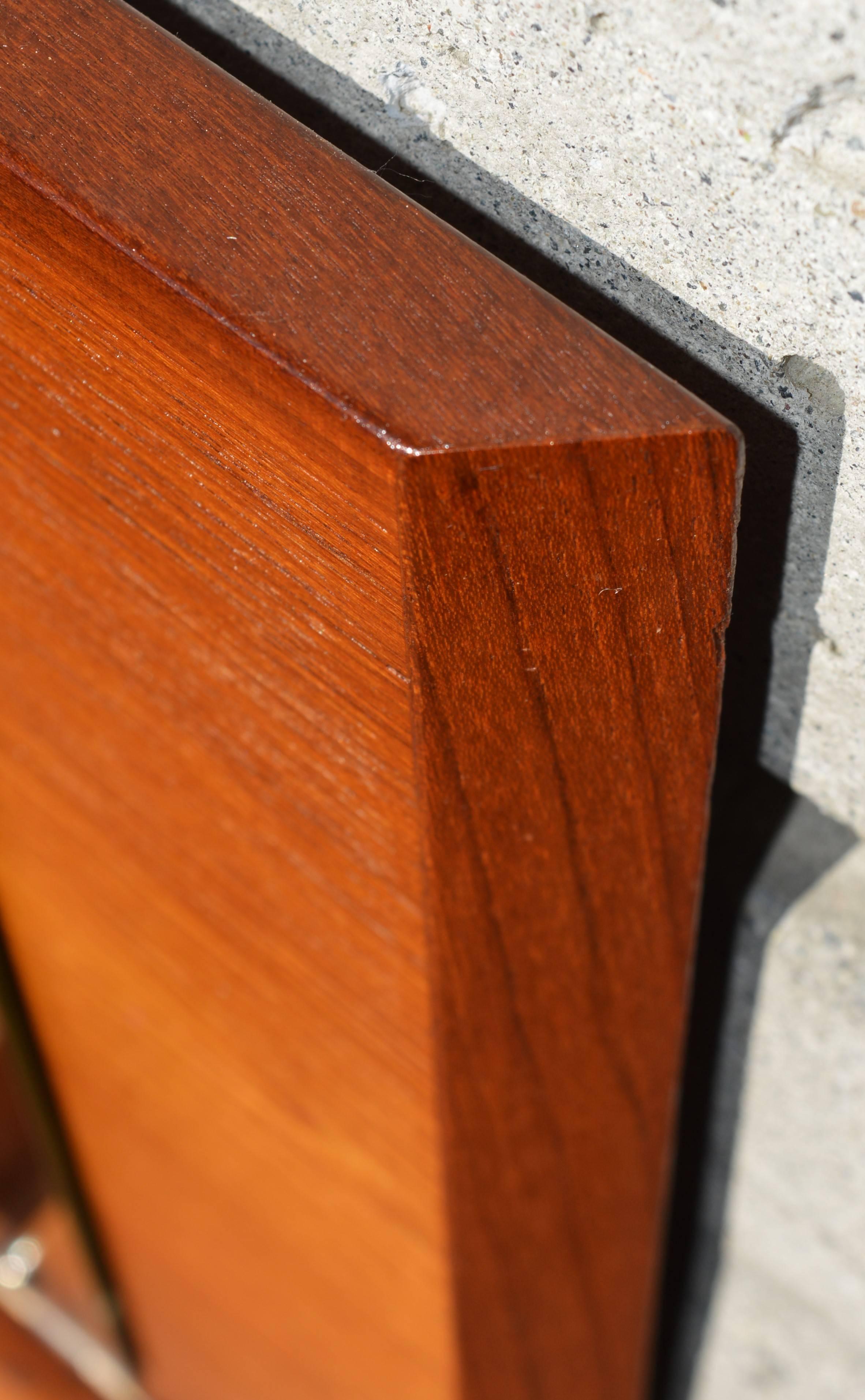 Mid-20th Century Danish Modern Teak Two-Tone Compact Vanity / Desktop with Conical Legs