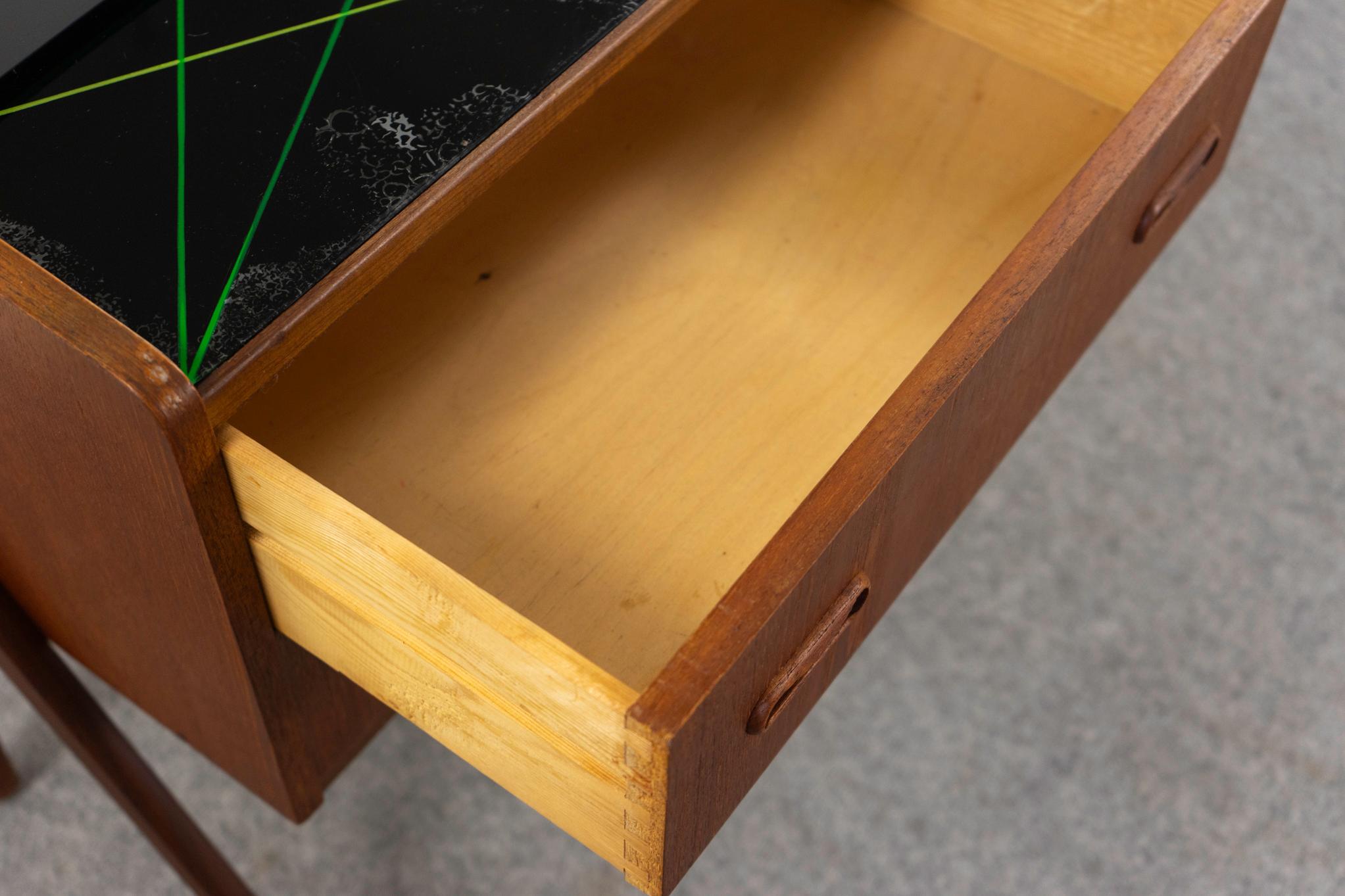 Veneer Danish Modern Teak Vanity For Sale
