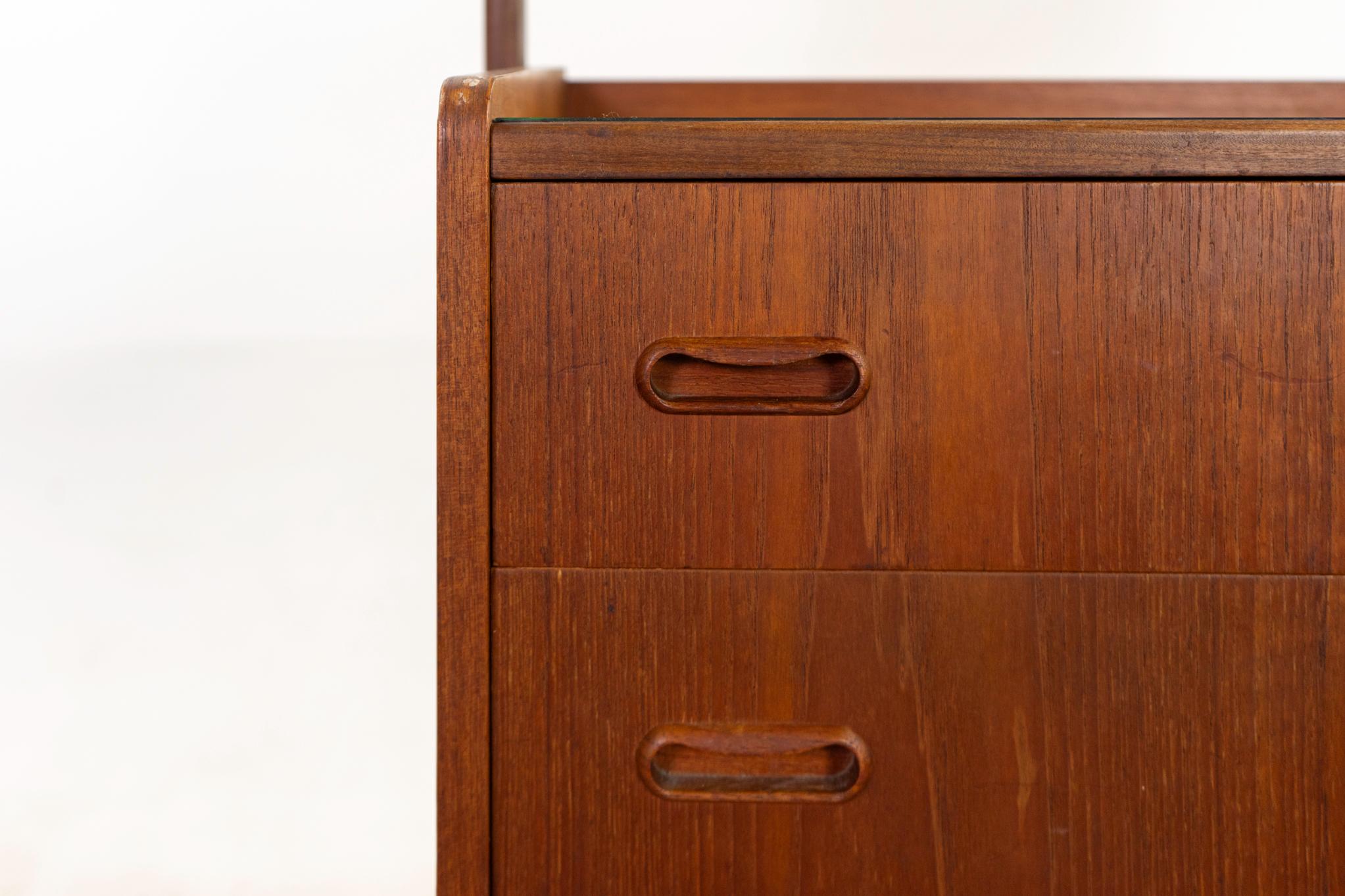Mid-20th Century Danish Modern Teak Vanity For Sale