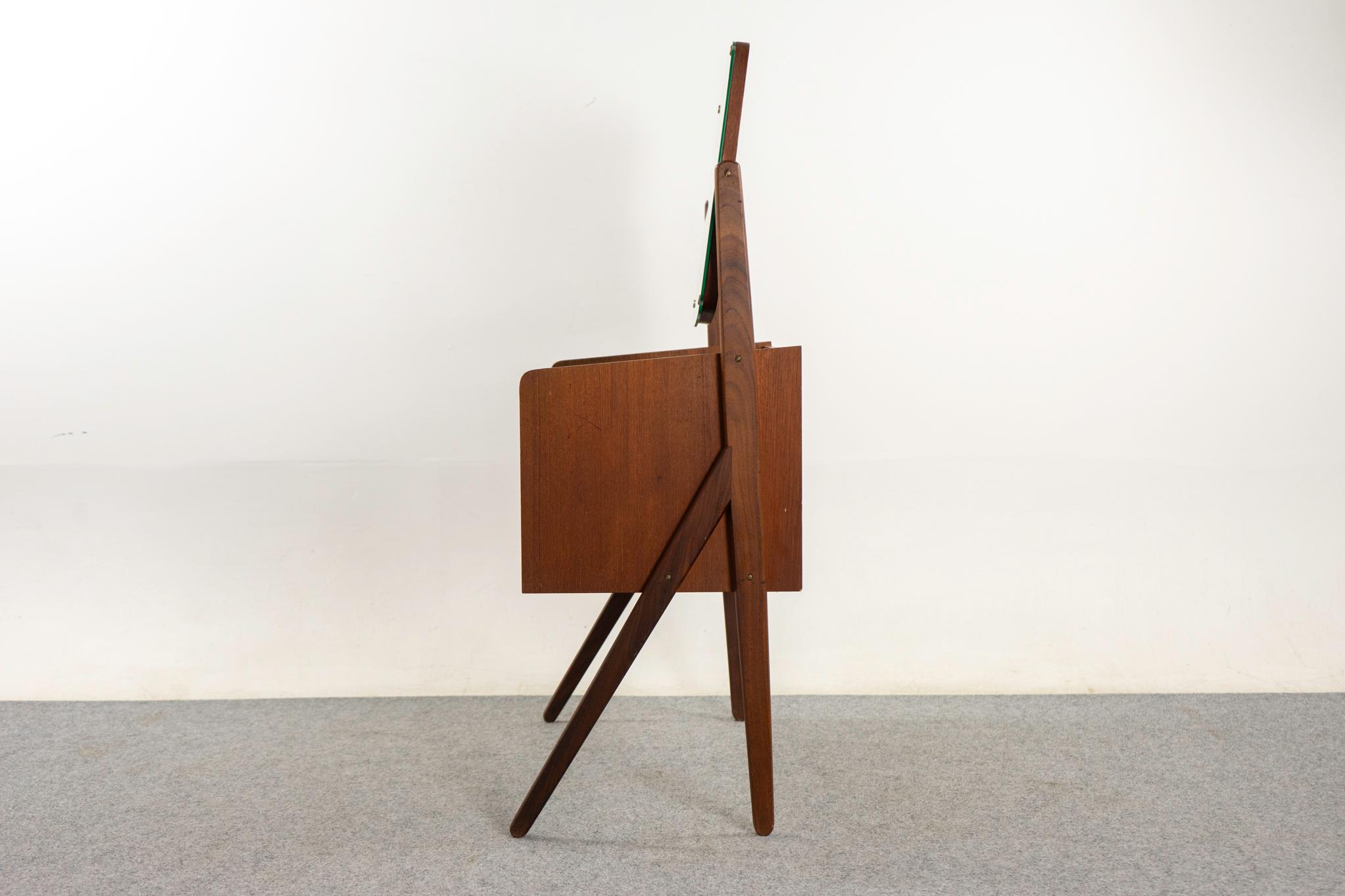 Mirror Danish Modern Teak Vanity For Sale