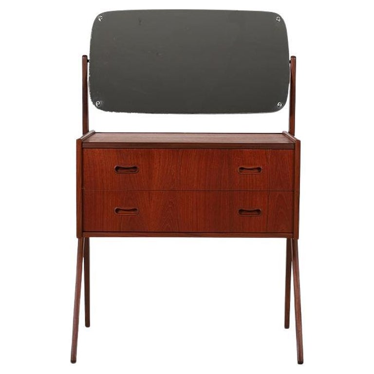 Danish Modern Teak Vanity For Sale at 1stDibs