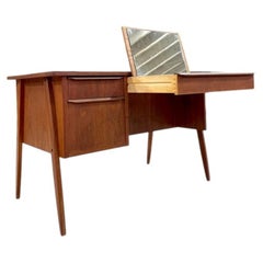 Danish Modern Teak Vanity or Desk