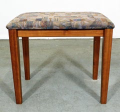Danish Modern Teak Vanity Stool by PBJ Mobler