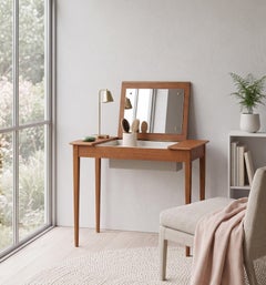 Toeletta in teak in stile moderno danese con specchio, Danimarca, anni ’60
