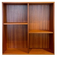 Danish Modern Teak wall Hanging Cabinet with Removable Shelves