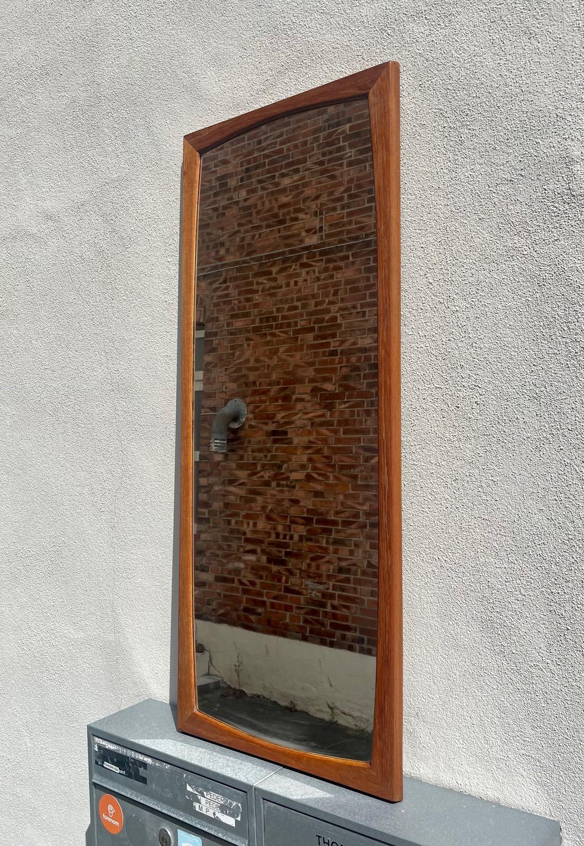 Mid-20th Century Danish Modern Teak Wall Mirror by Aksel Kjersgaard, 1960s For Sale
