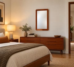Danish Modern Teak Wall Mirror by Eilstrup Furniture, Denmark, 1960s