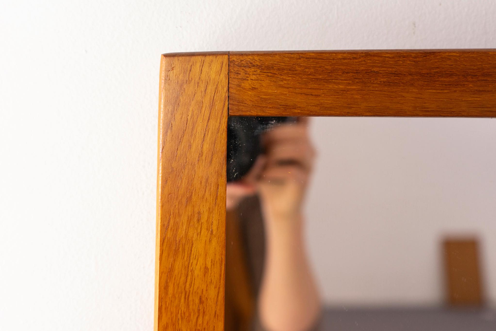Dänischer Modern Teak Wandspiegel (Mitte des 20. Jahrhunderts) im Angebot