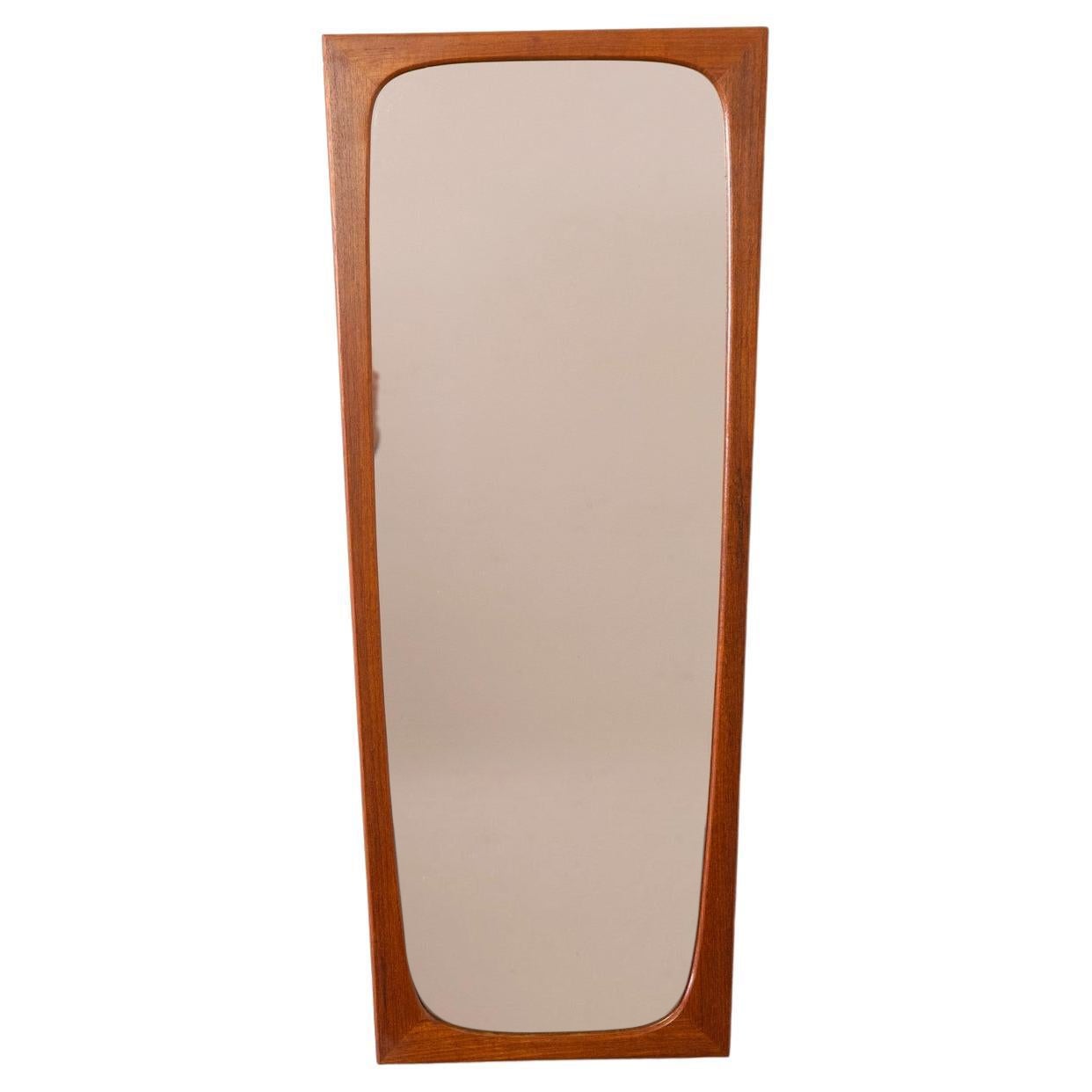 Dänischer Modern Teak Wandspiegel