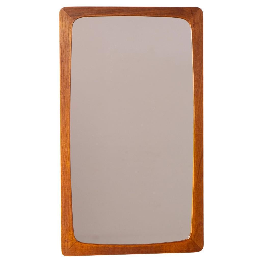 Dänischer Modern Teak Wandspiegel