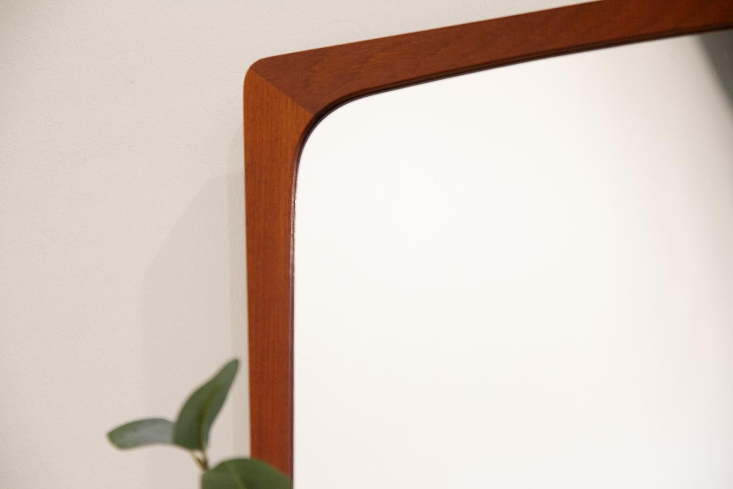 Danish Modern Teak Wall Mirror with Drawer, 1960s. For Sale 10