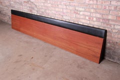 Danish Modern Teak Wall-Mount Floating King Size Headboard, 1960s