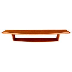 Danish Modern Teak Wall-Mounted Double Shelf