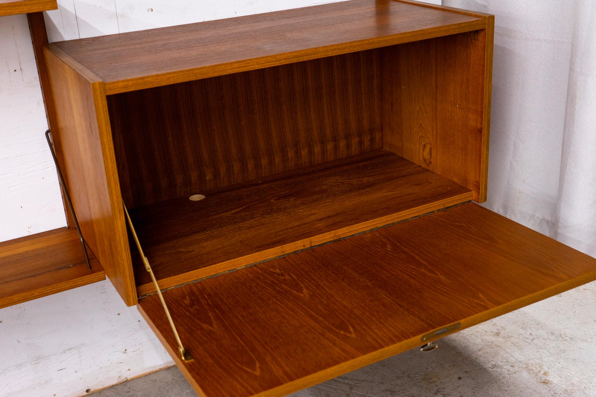 Danish Modern Teak Wall System For Sale 3