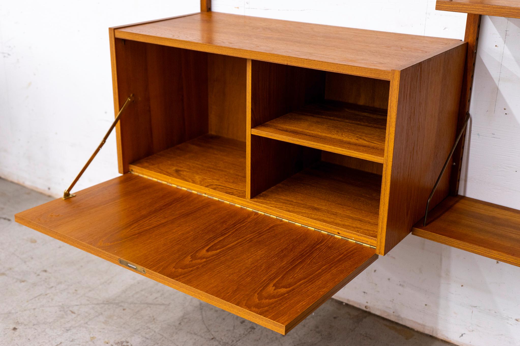Danish Modern Teak Wall System For Sale 4