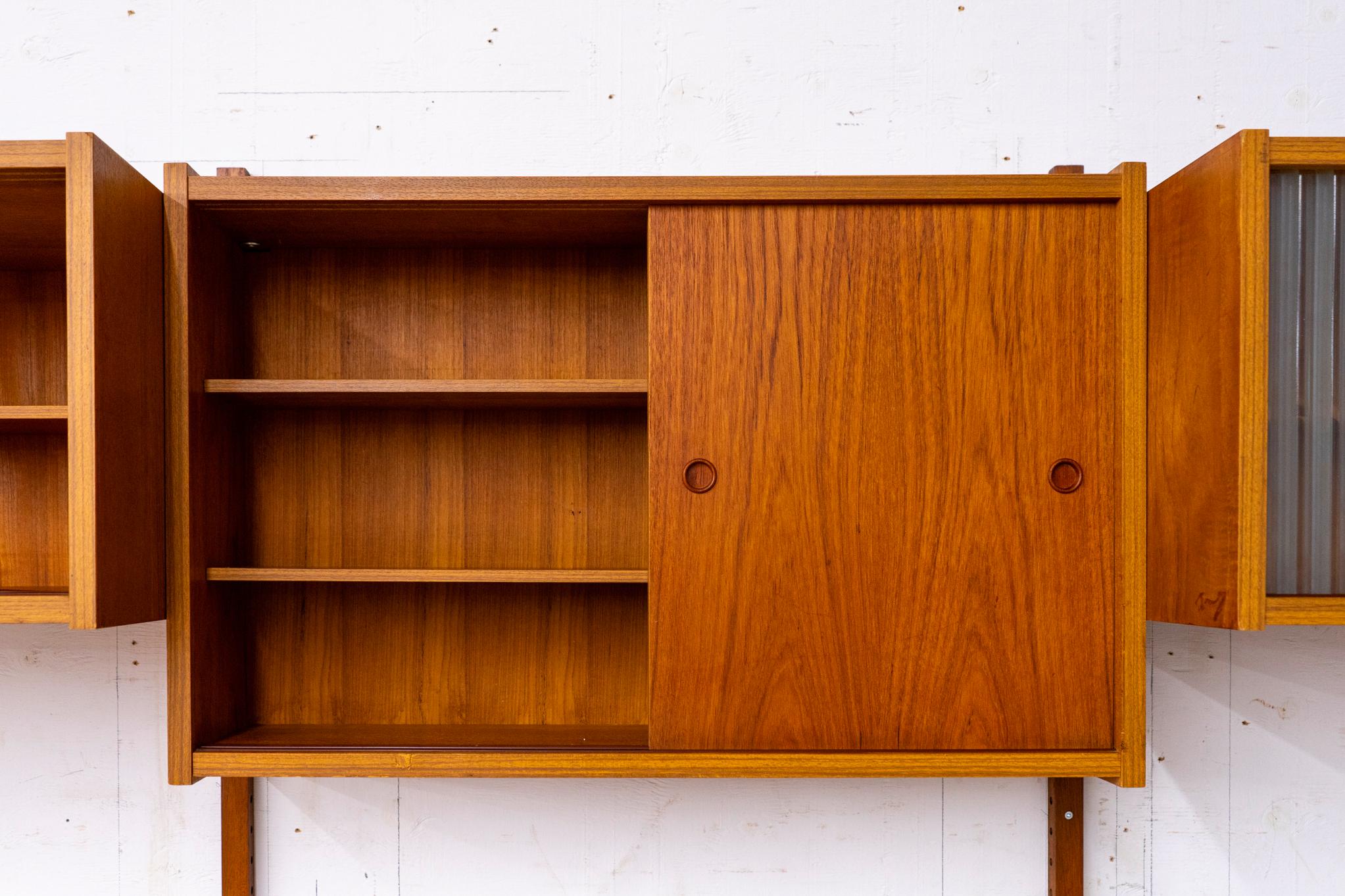 Scandinavian Modern Danish Modern Teak Wall System For Sale
