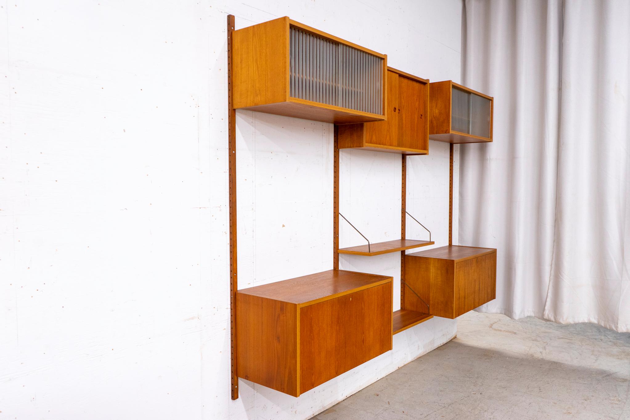 Mid-20th Century Danish Modern Teak Wall System For Sale