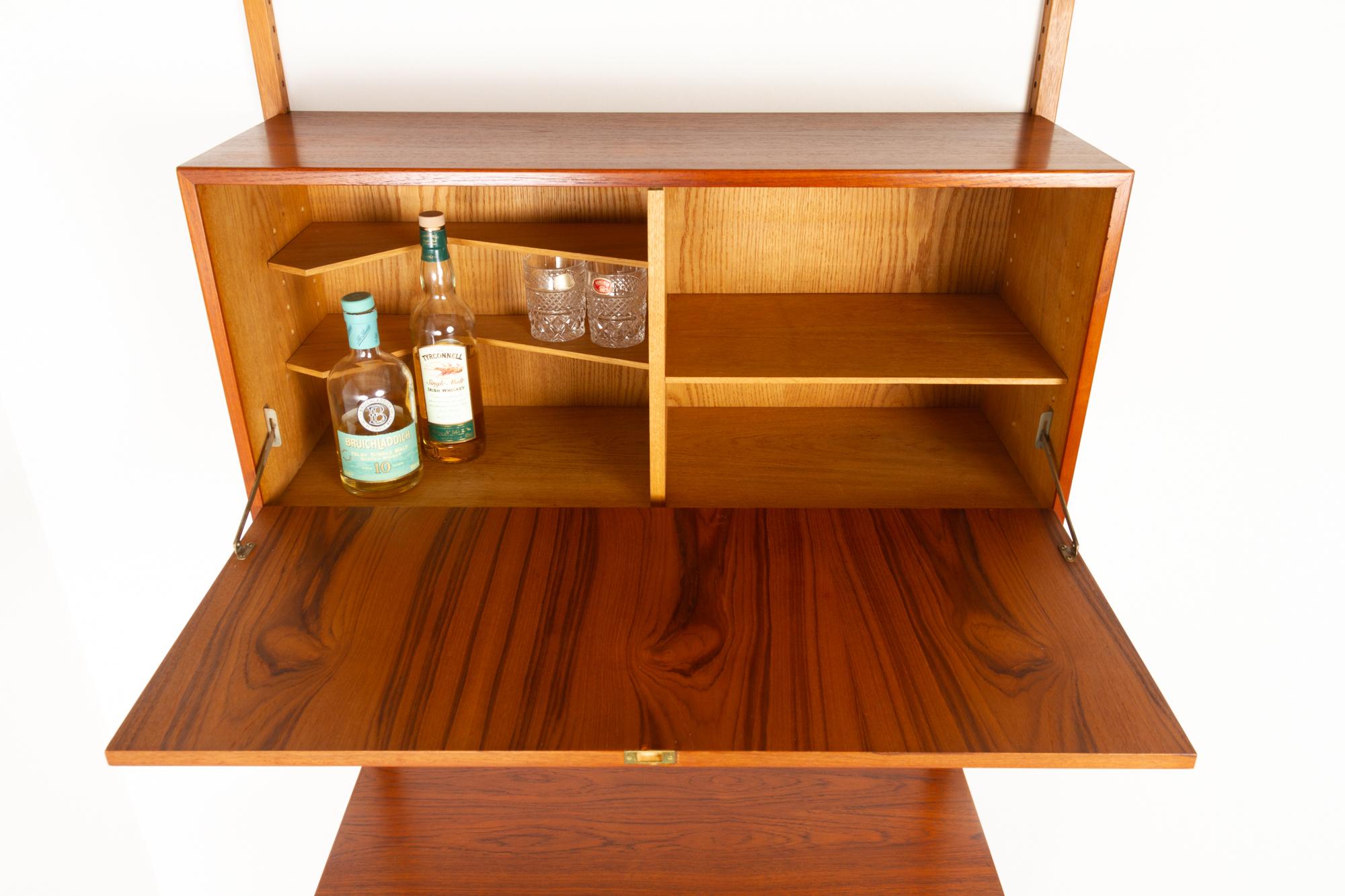 Danish Modern Teak Wall Unit by HG Furniture 1960s 6