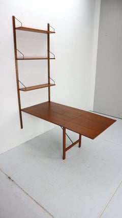 Danish Modern Teak Wall Unit or Home Office by Poul Cadovius for Cado, 1960