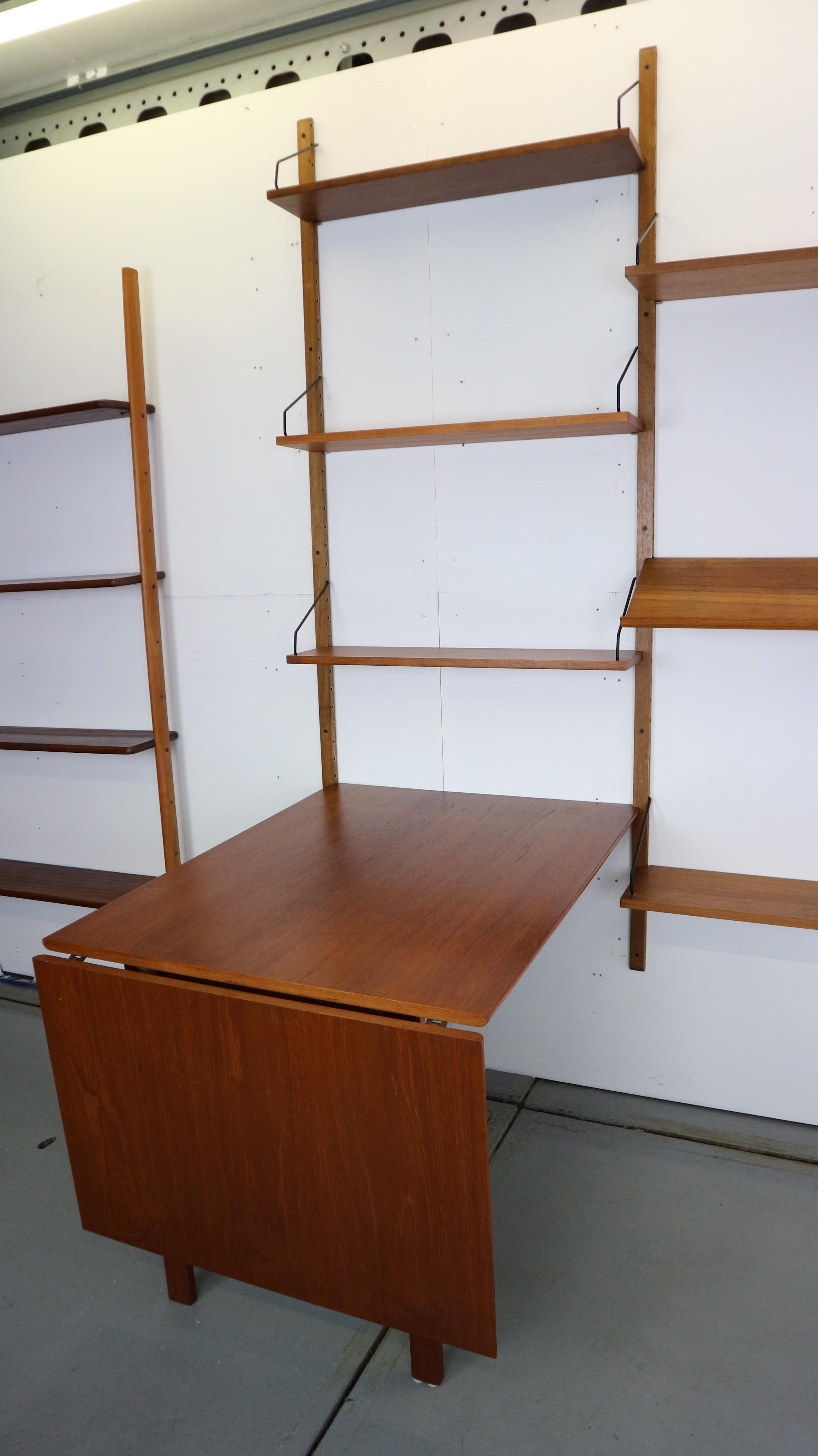 Danish Modern Teak Wall Unit or Home Office by Poul Cadovius for Cado, 1960 14