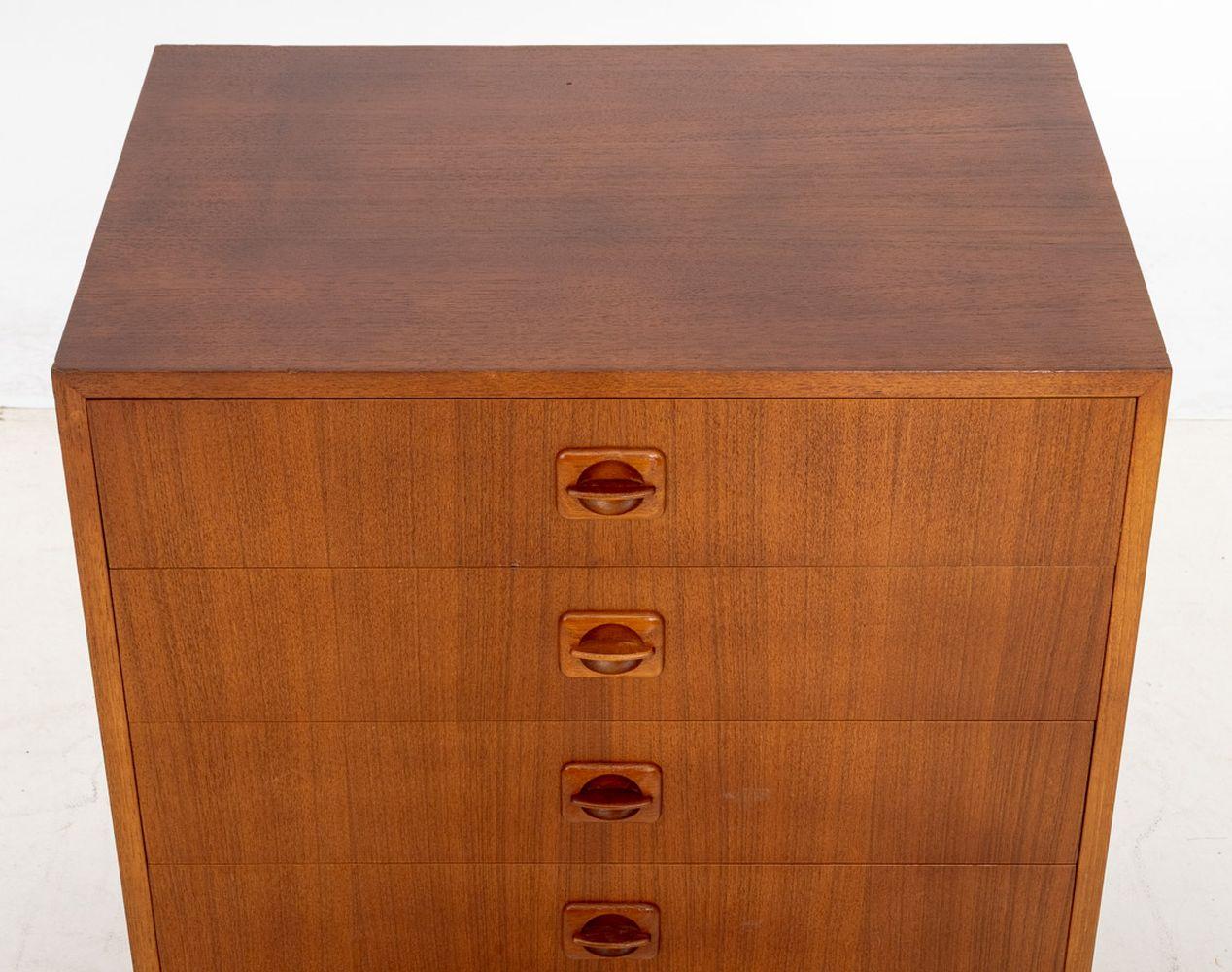 Scandinavian Modern Danish Modern Teak Wood Chest of Drawers, Pair For Sale