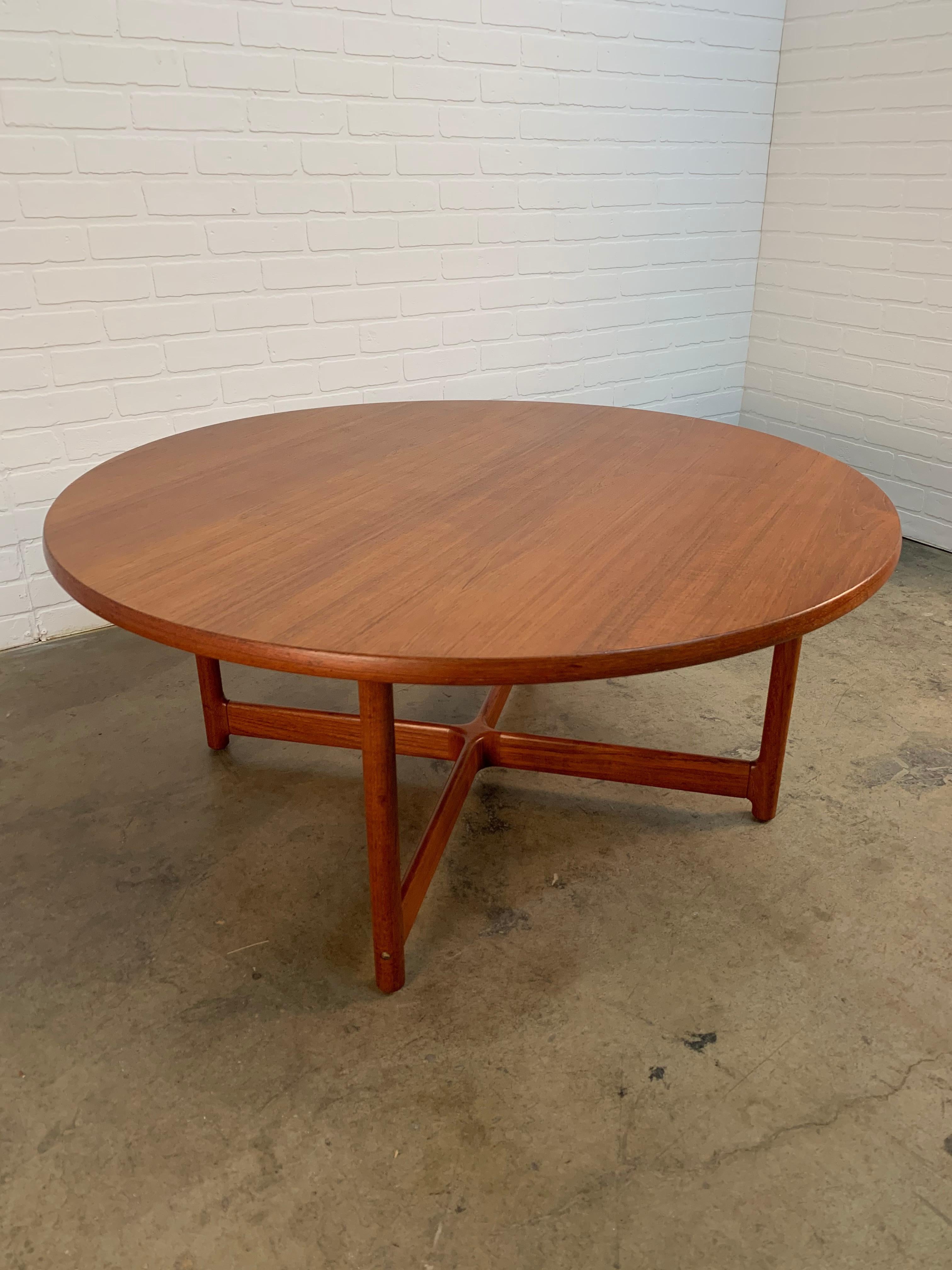 Danish Modern Teak X-Base Coffee Table 3