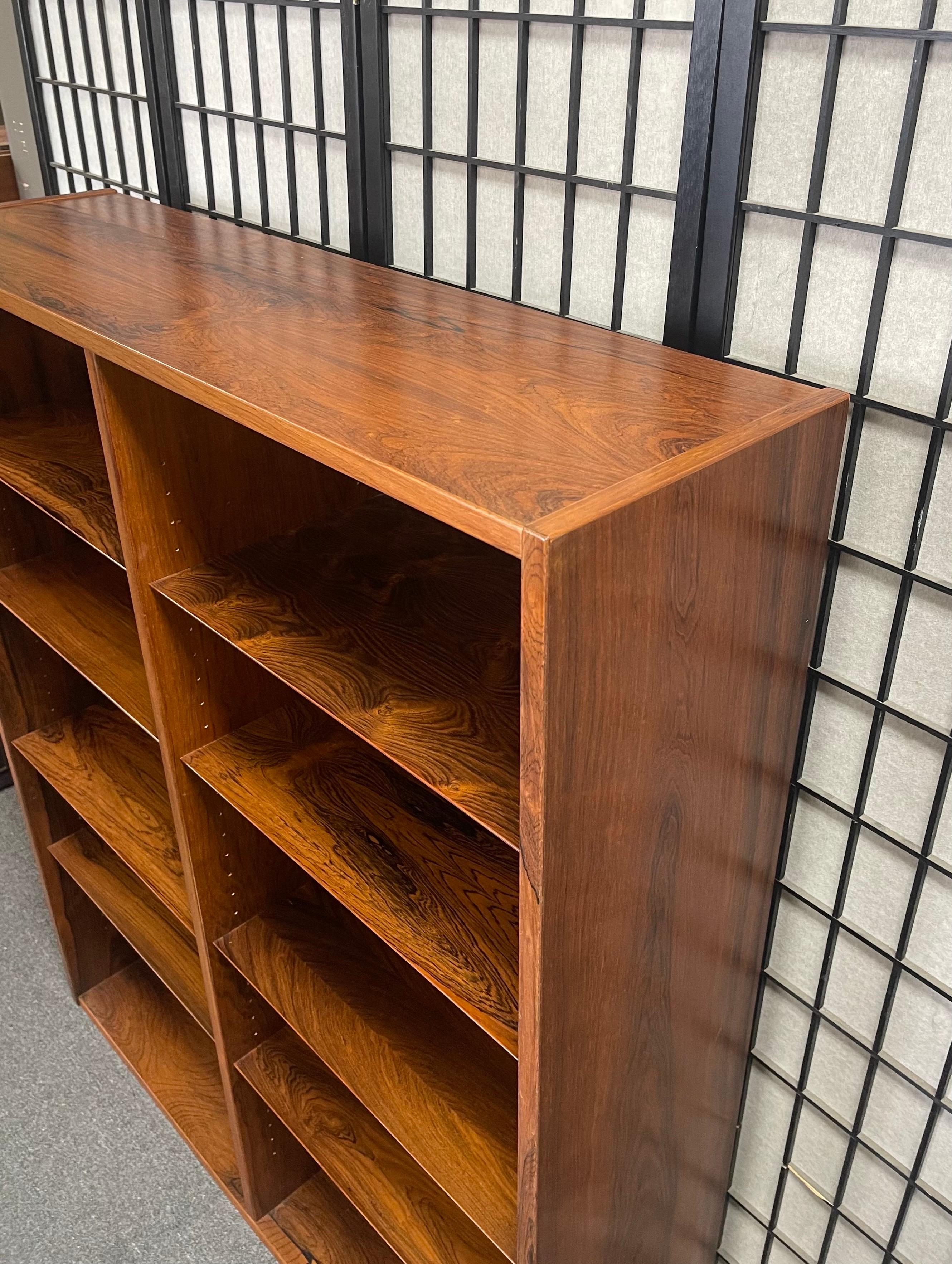 Danish Modern Ten Shelf Rosewood Bookcase in the Style of Poul Hundevad For Sale 5