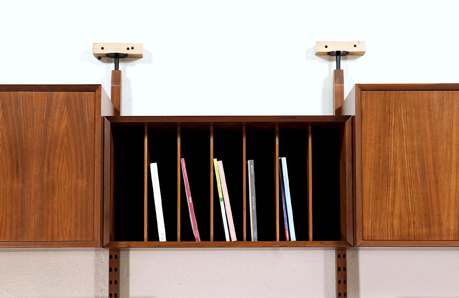 Mid-20th Century Danish Modern Tension Pole Wall Unit System by Poul Cadovius