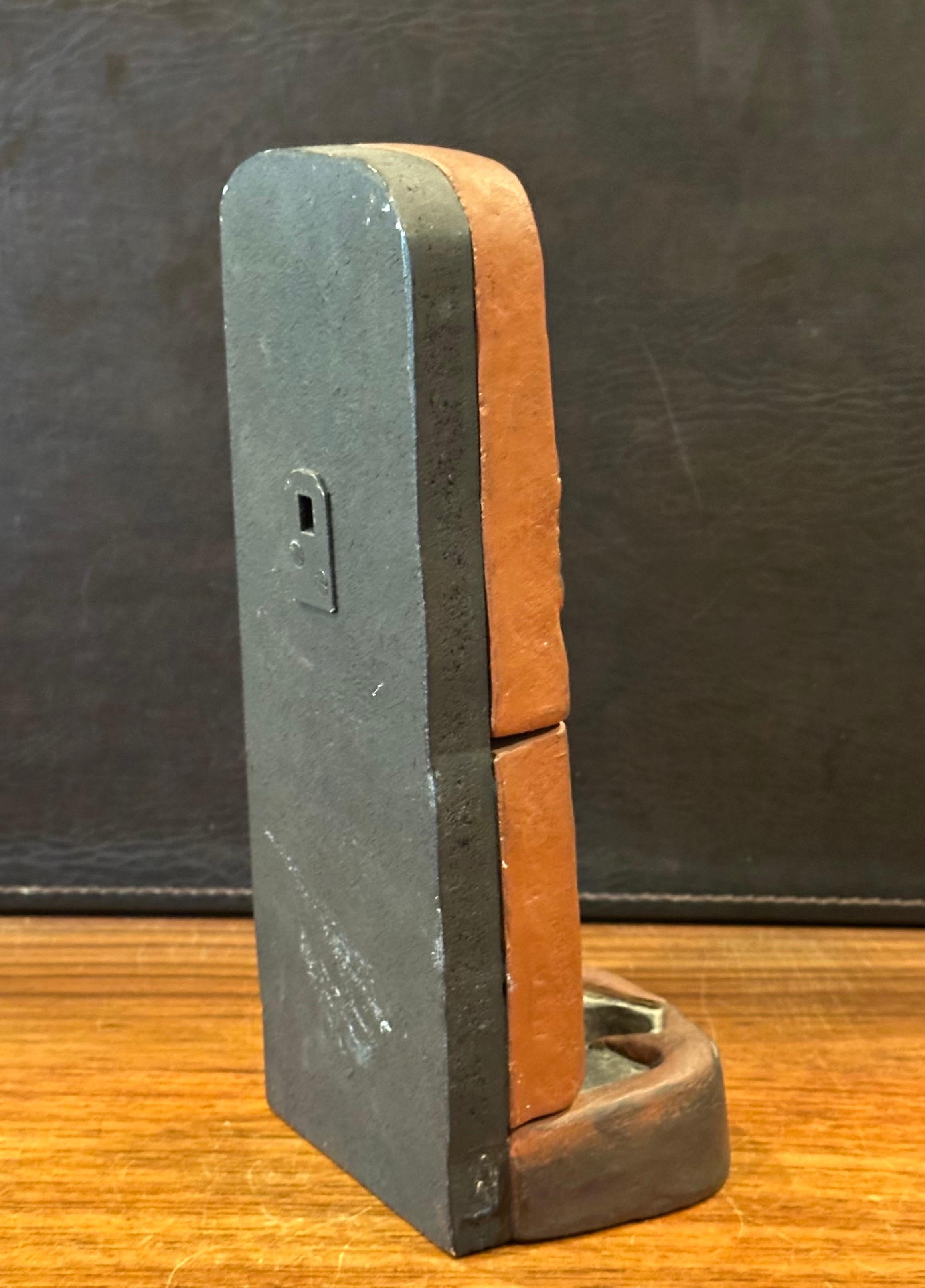 Danish Modern Terracotta Candle Holder by Thyssen Keramik For Sale 6