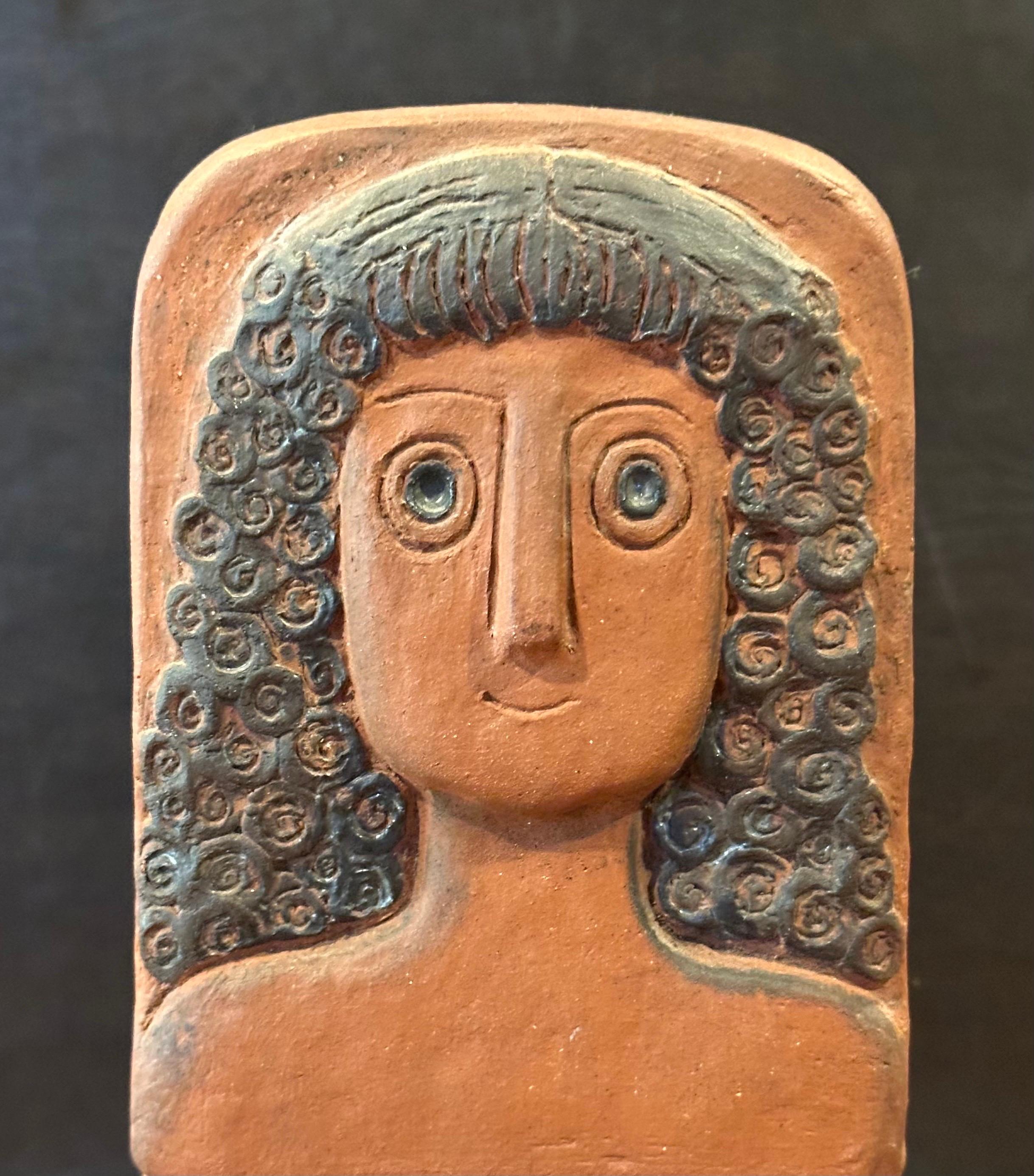 Danish Modern Terracotta Candle Holder by Thyssen Keramik For Sale 1