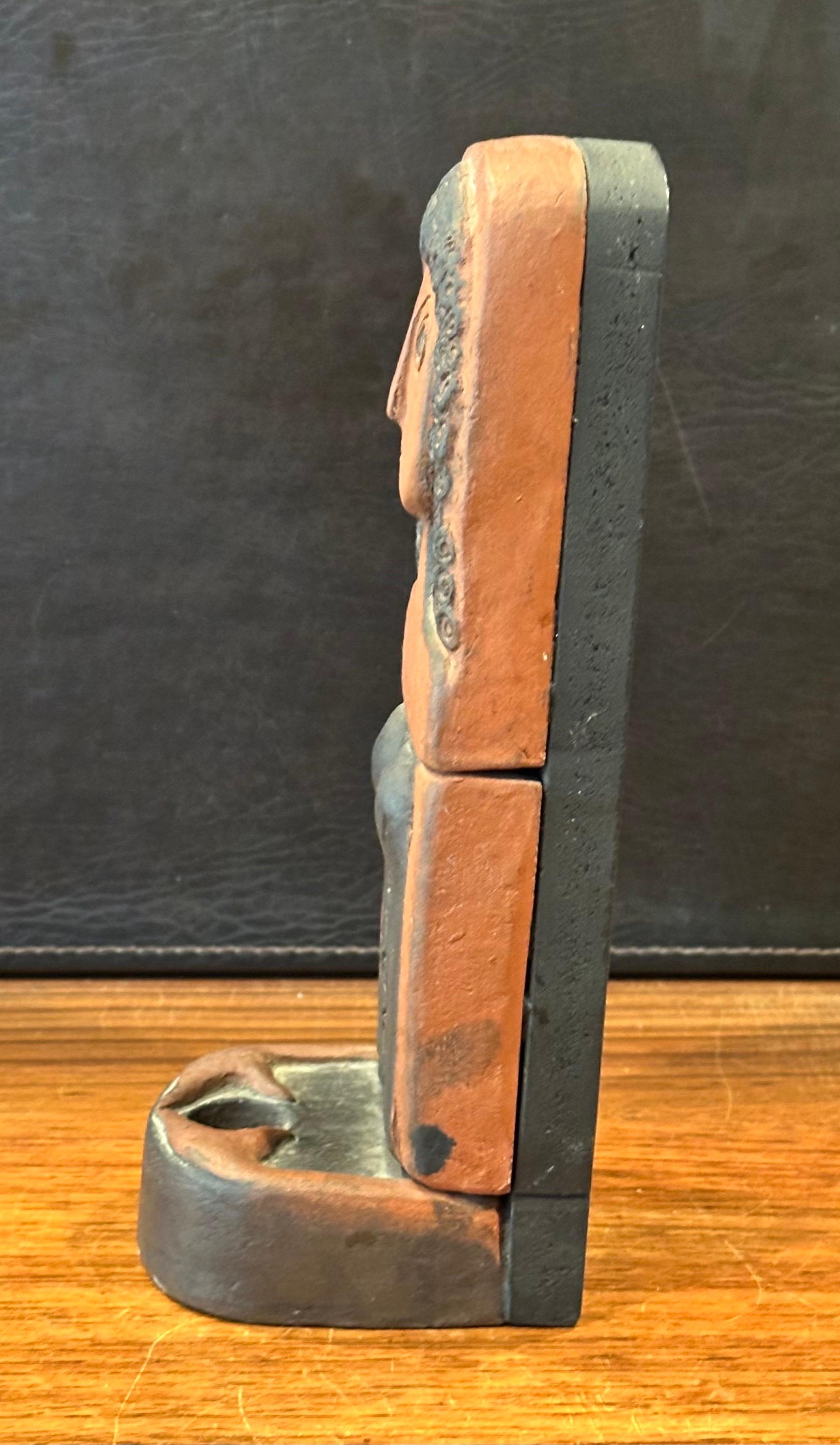 Danish Modern Terracotta Candle Holder by Thyssen Keramik For Sale 3