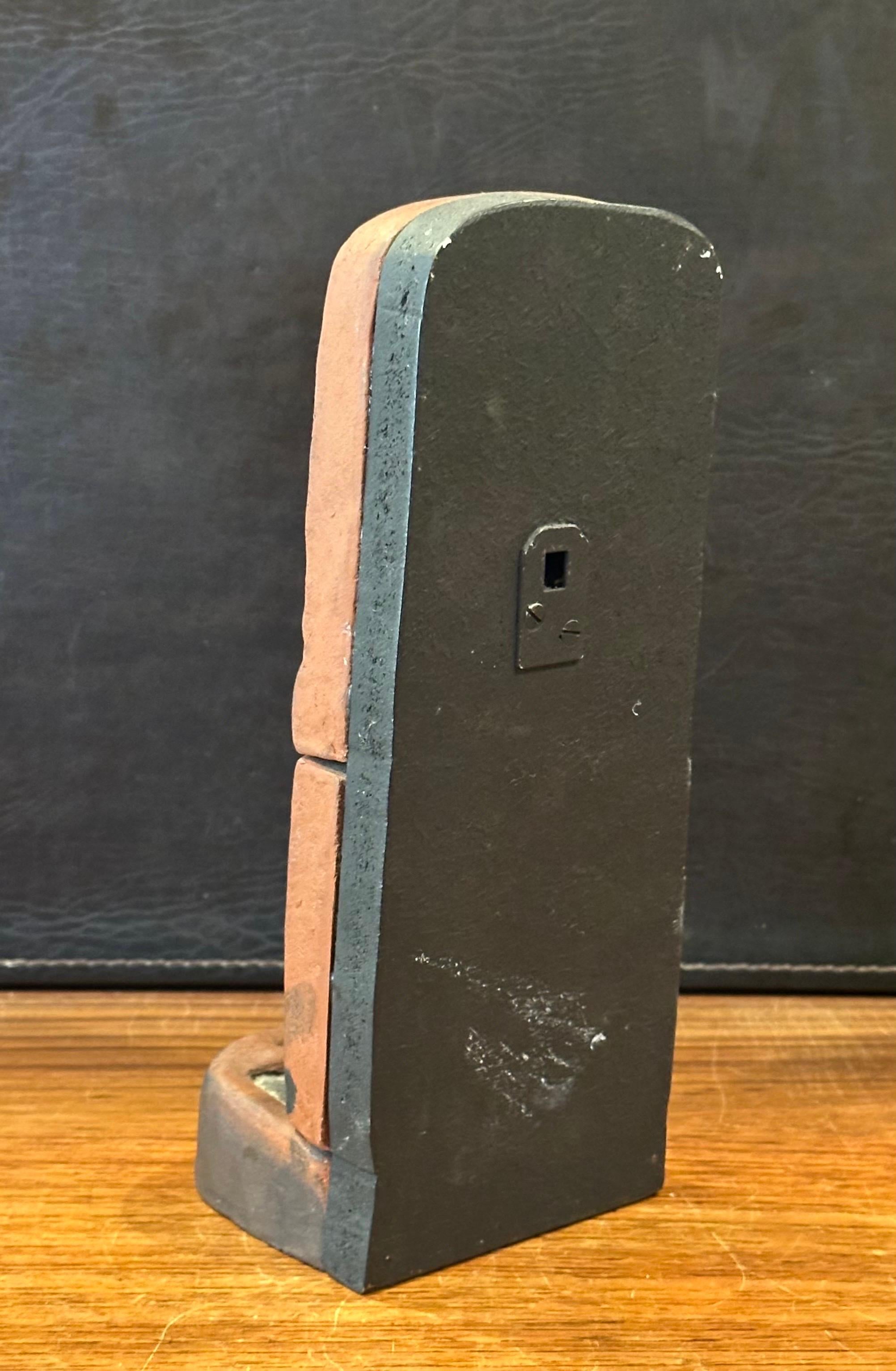 Danish Modern Terracotta Candle Holder by Thyssen Keramik For Sale 4