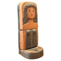 Danish Modern Terracotta Candle Holder by Thyssen Keramik