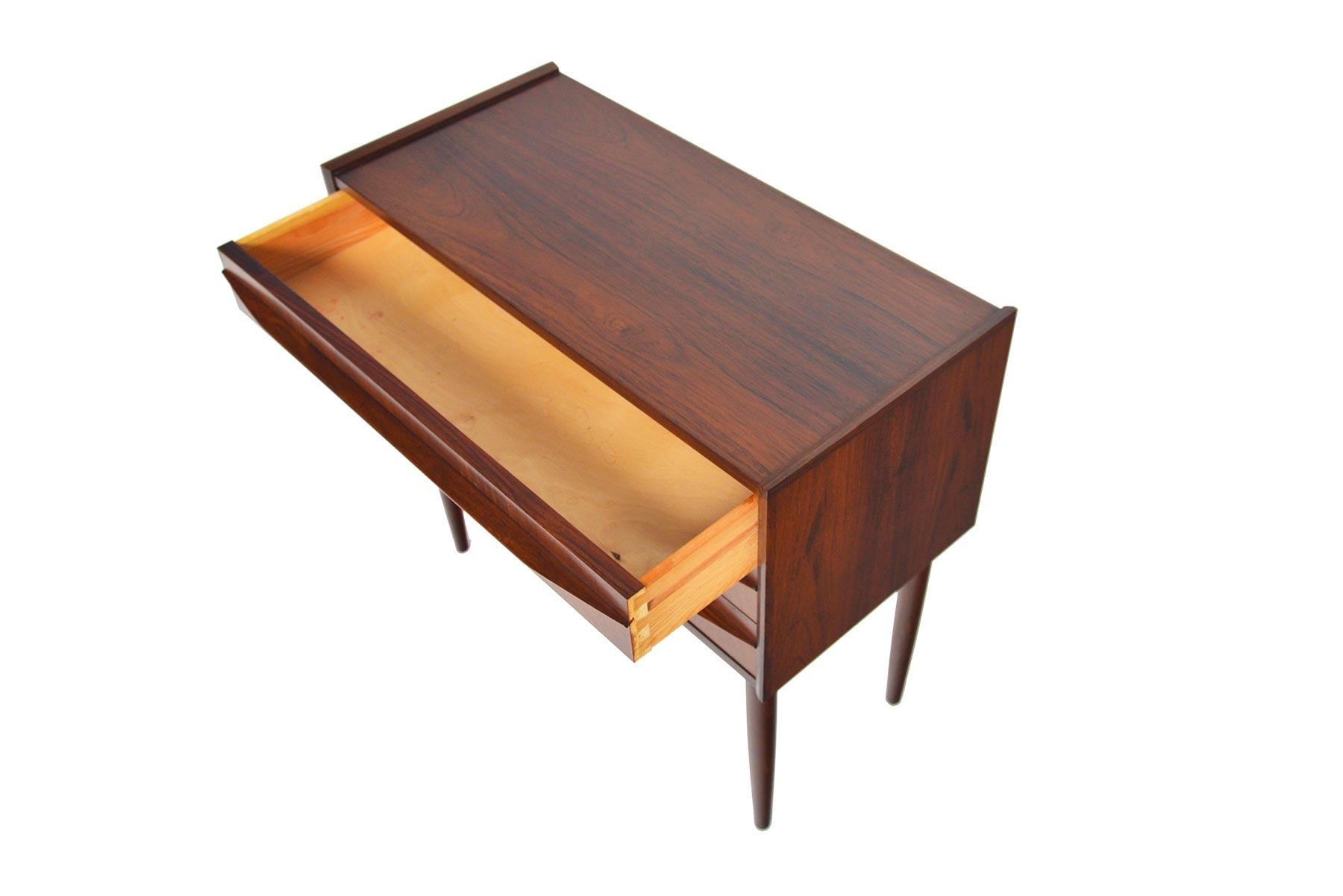 Danish Modern Three-Drawer Full Profile Rosewood Chest In Good Condition In Berkeley, CA