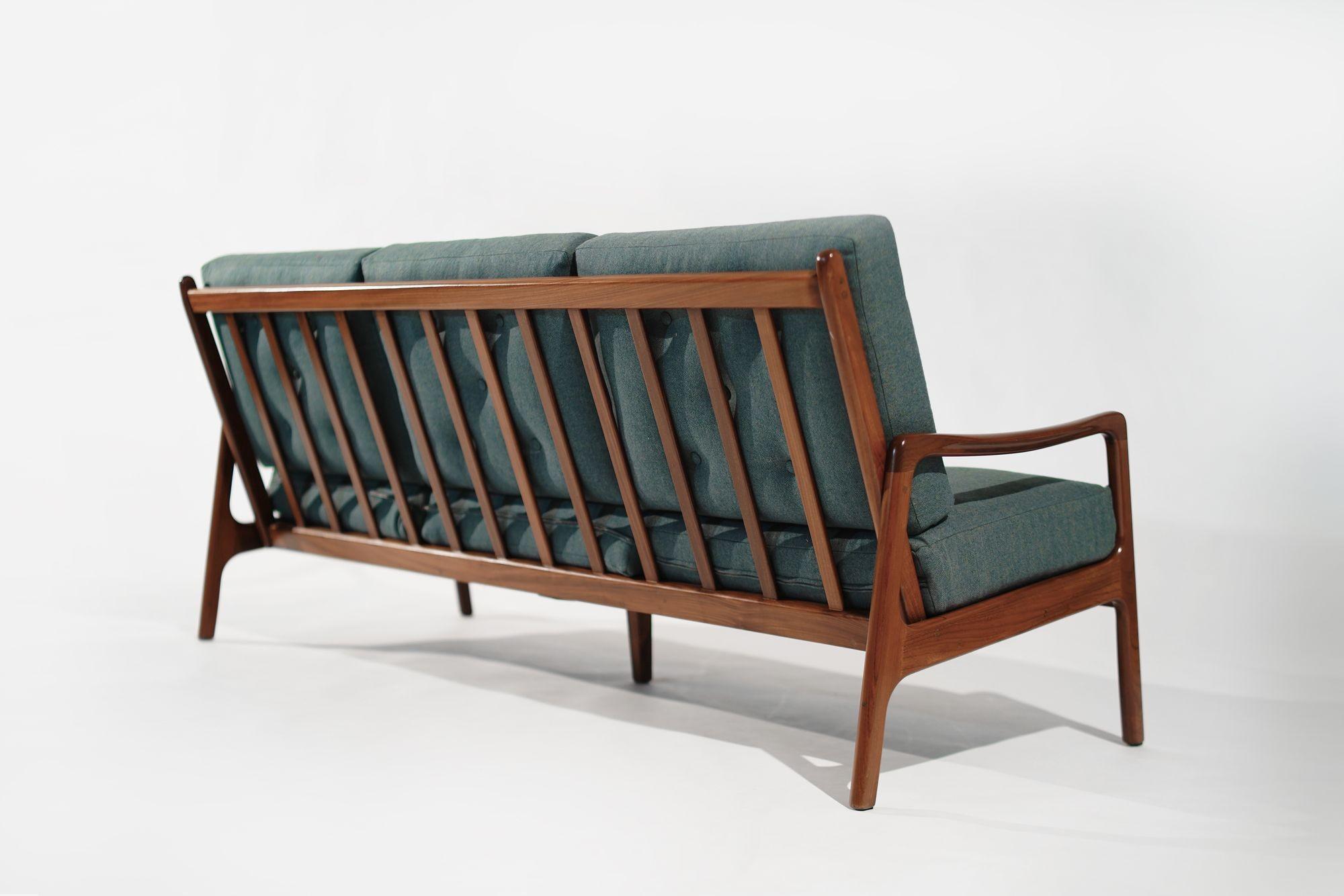 American Danish Modern Three-Seat Sofa, C. 1960s For Sale