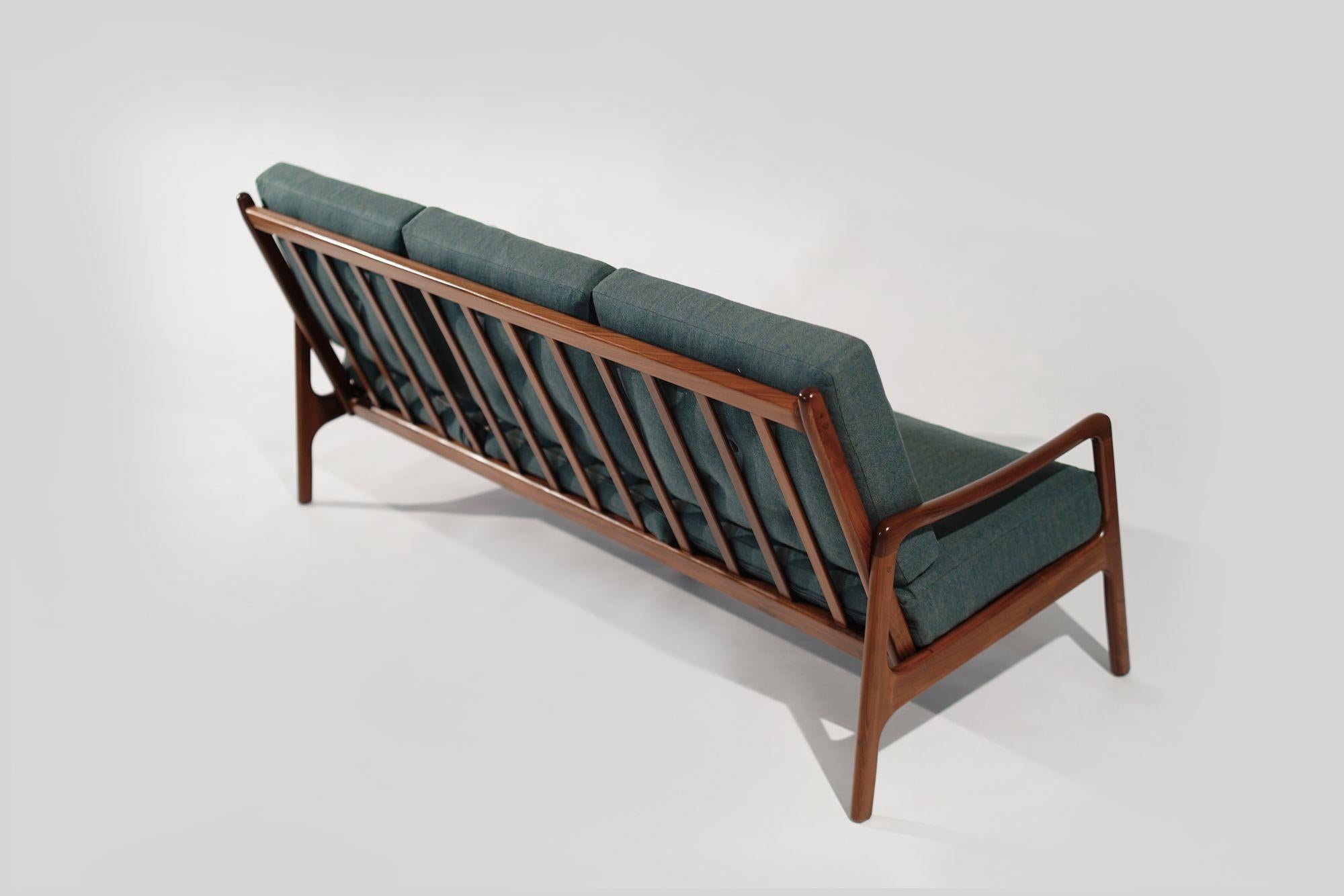 Danish Modern Three-Seat Sofa, C. 1960s In Excellent Condition For Sale In Westport, CT