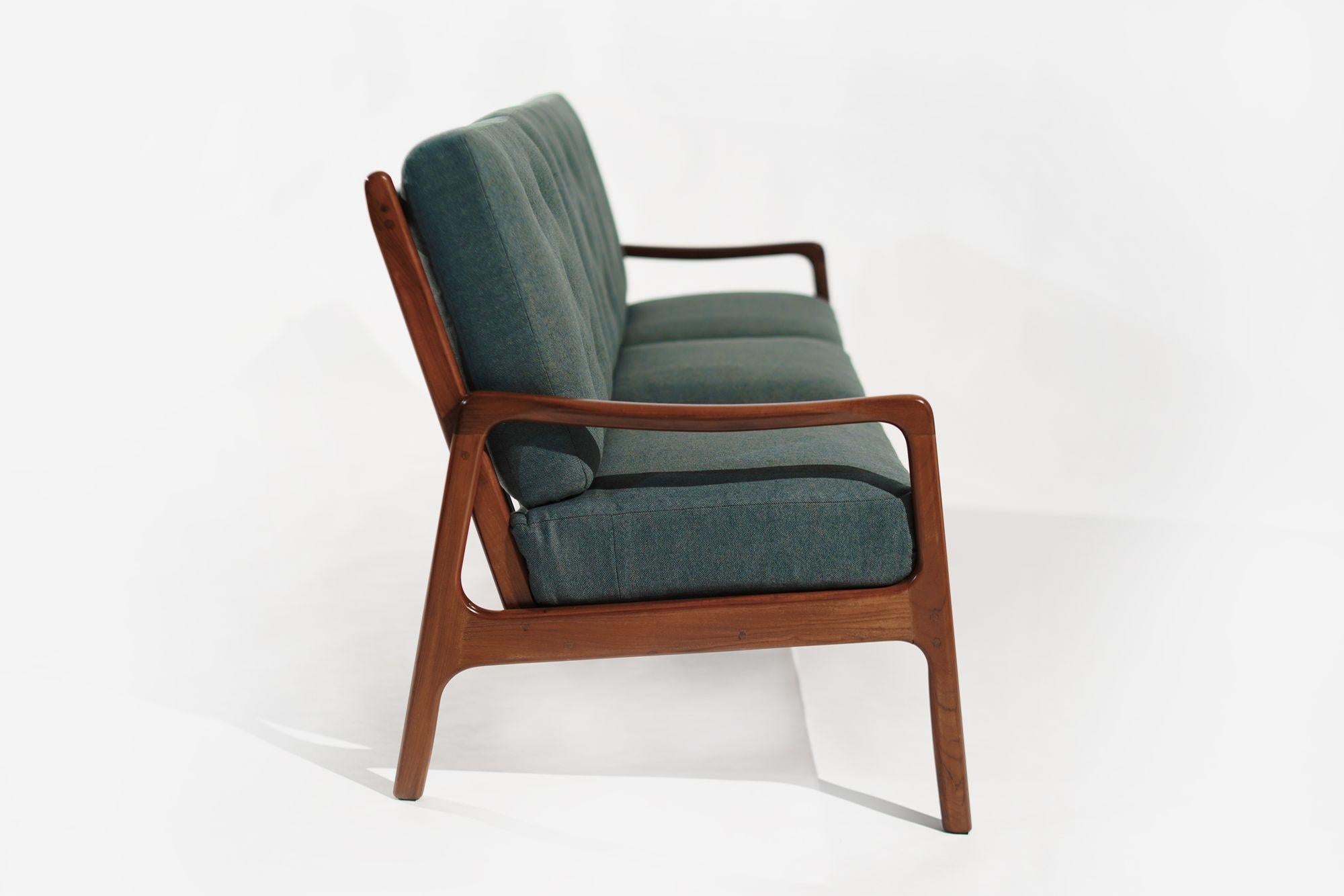 20th Century Danish Modern Three-Seat Sofa, C. 1960s For Sale