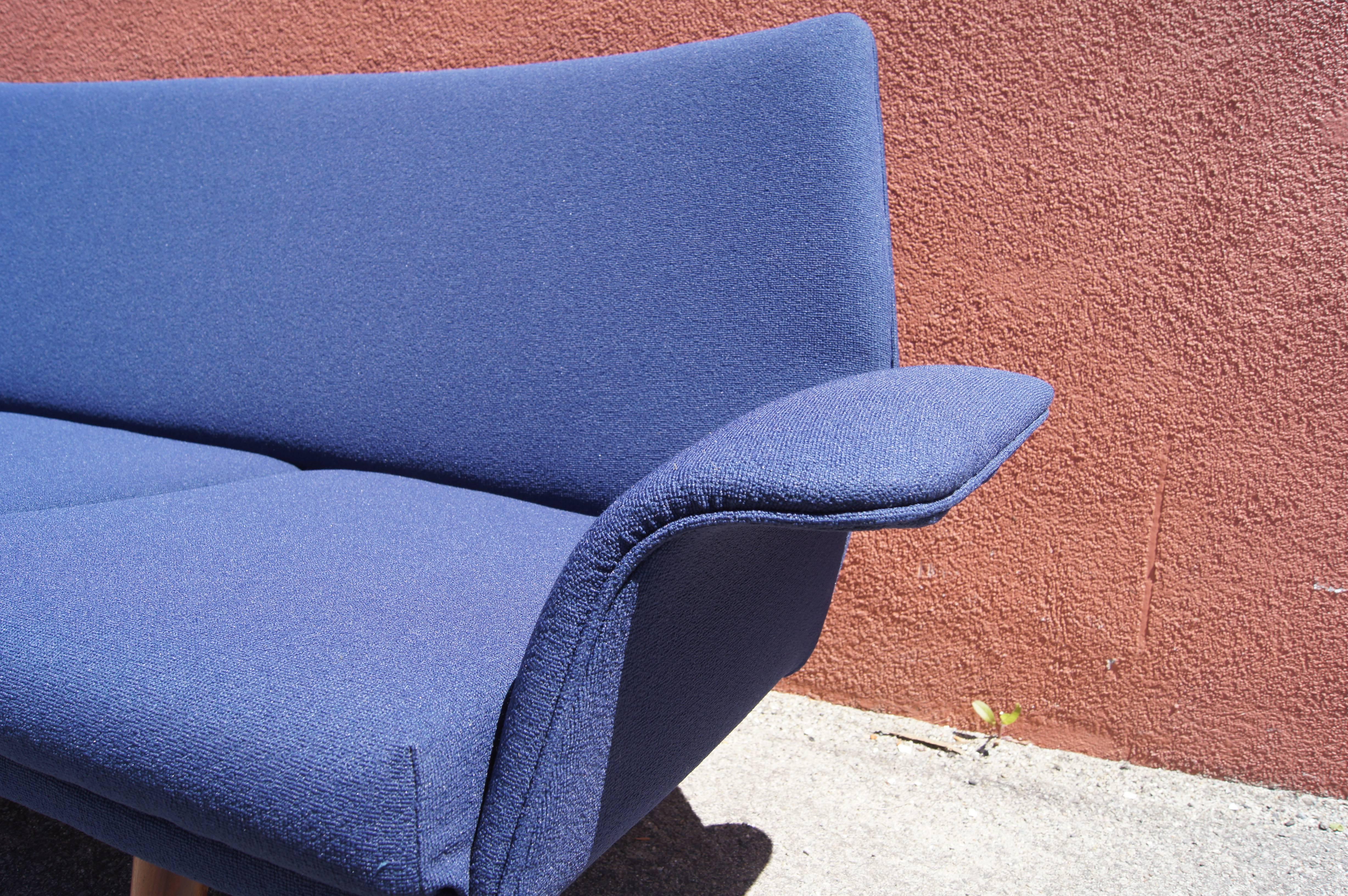 Danish Modern Three-Seat Sofa In Excellent Condition In Dorchester, MA