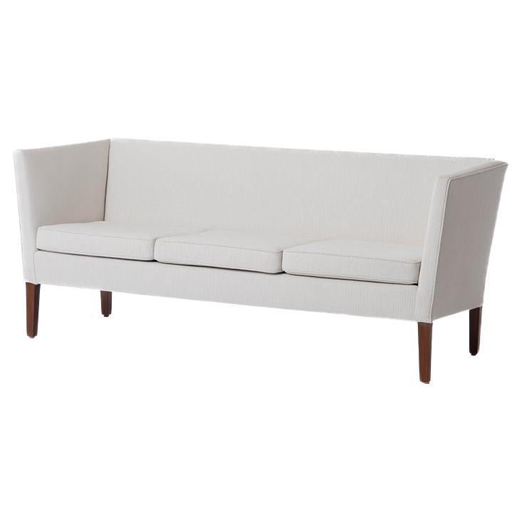 Danish Modern Upholstered Tuxedo Sofa