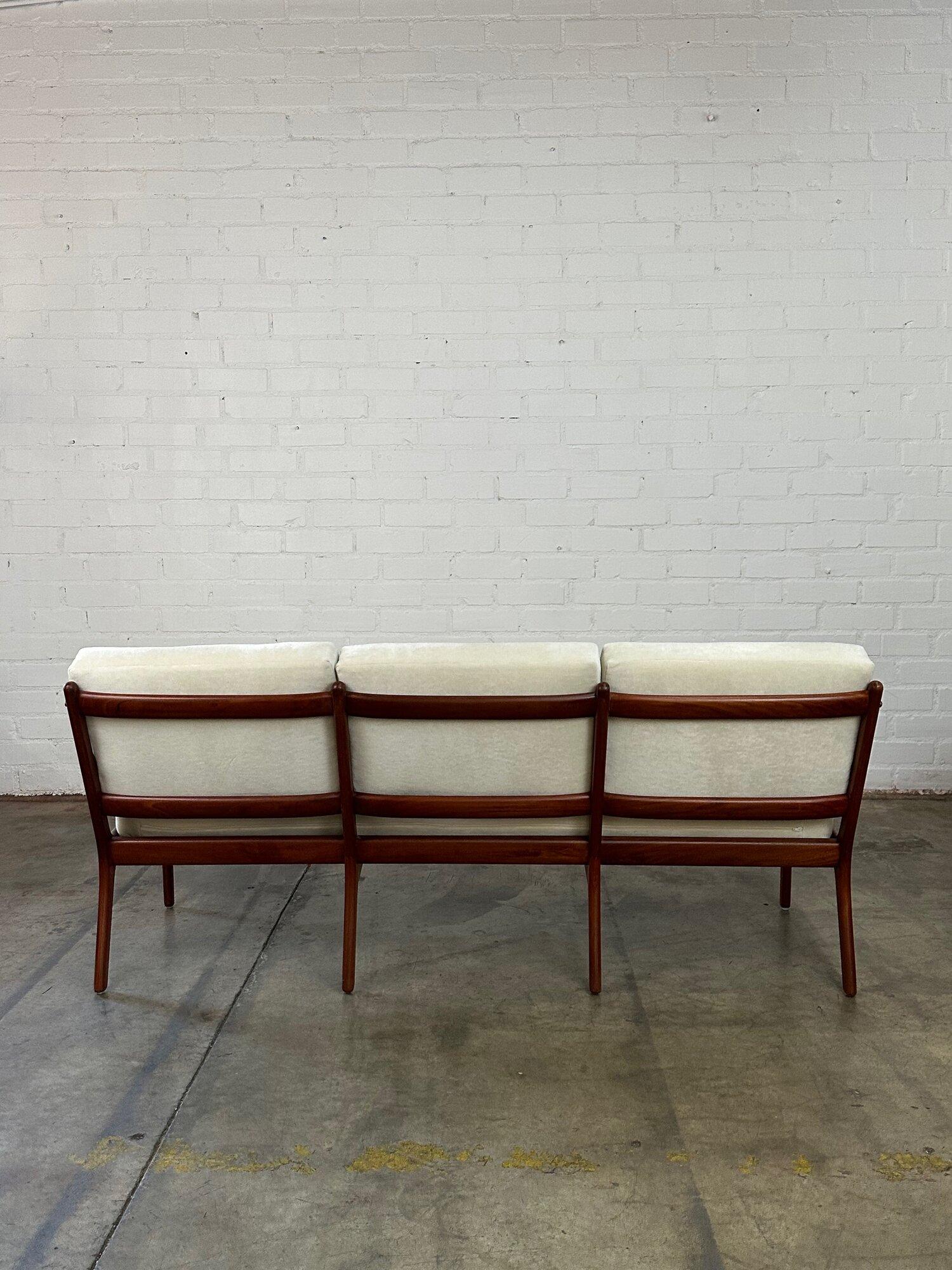 Teak Danish Modern three seater sofa For Sale